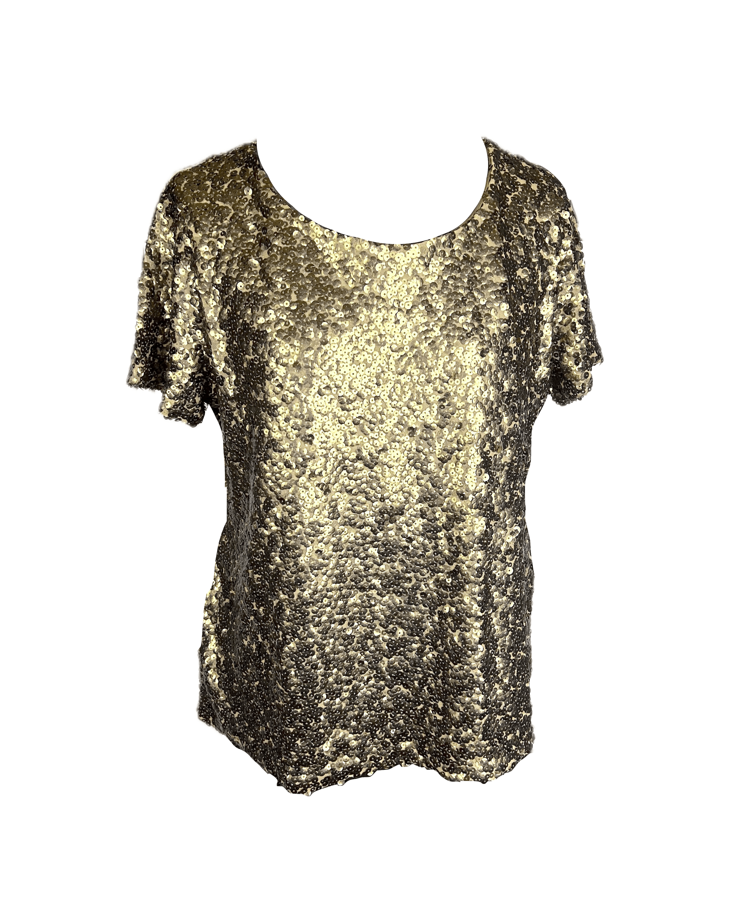 H&M H&M Bronze Sequin Top Size M / US 6-8 / IT 42-44 - 2 Thumbnail