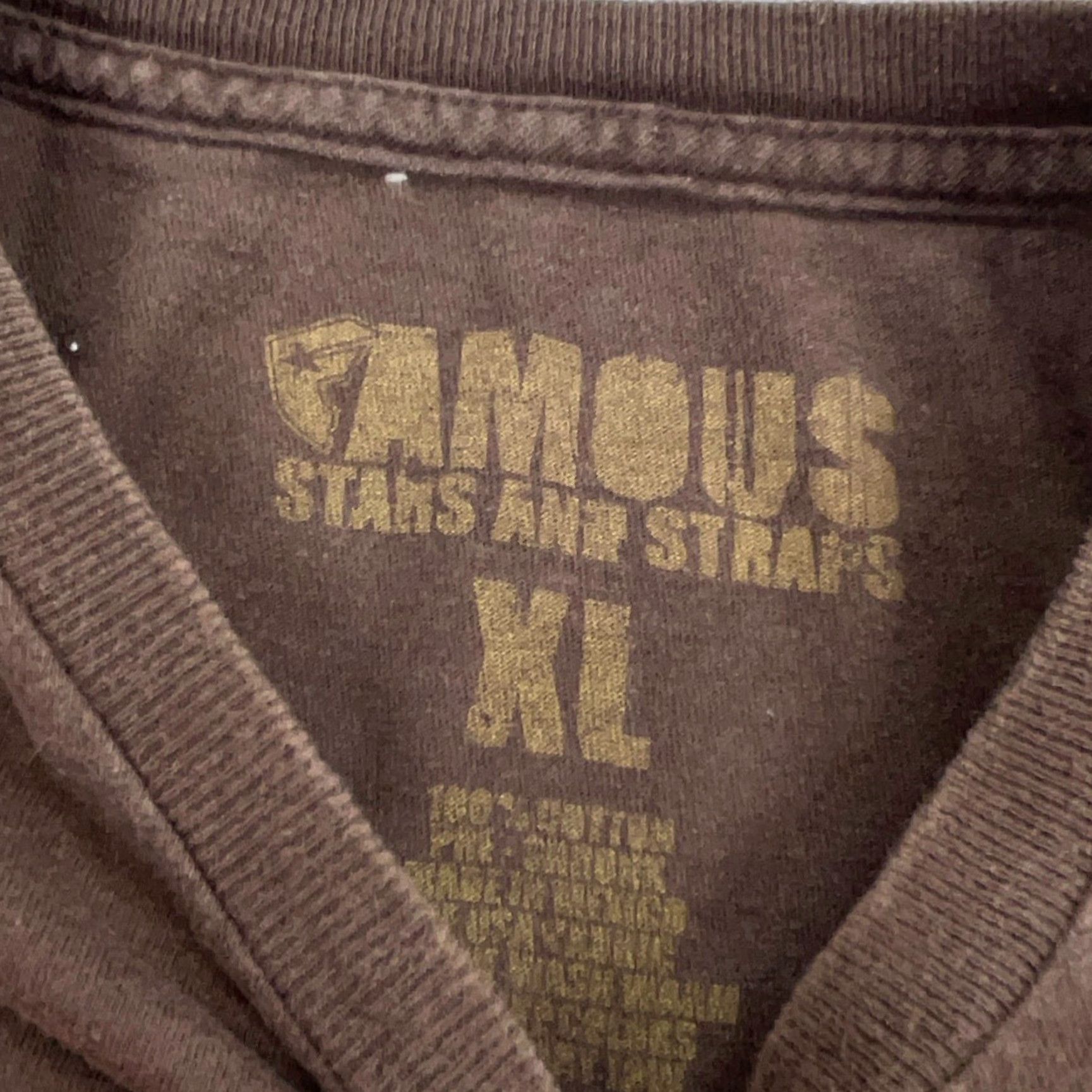 Vintage Famous Stars & Straps Shirt Men XL Brown Tee Family Skate Motocross Adult Shirts Size US XL / EU 56 / 4 - 3 Thumbnail