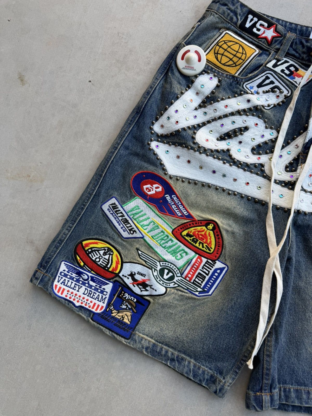 Vale Vale Forever 1980s Patchwork Jorts – Mid Wash 40 New Size US 40 / EU 56 - 5 Thumbnail