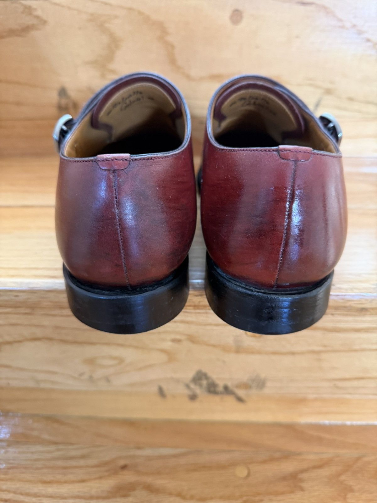 Bally Bally Double Monk Burgundy Shoes Size US 10 / EU 43 - 4 Thumbnail