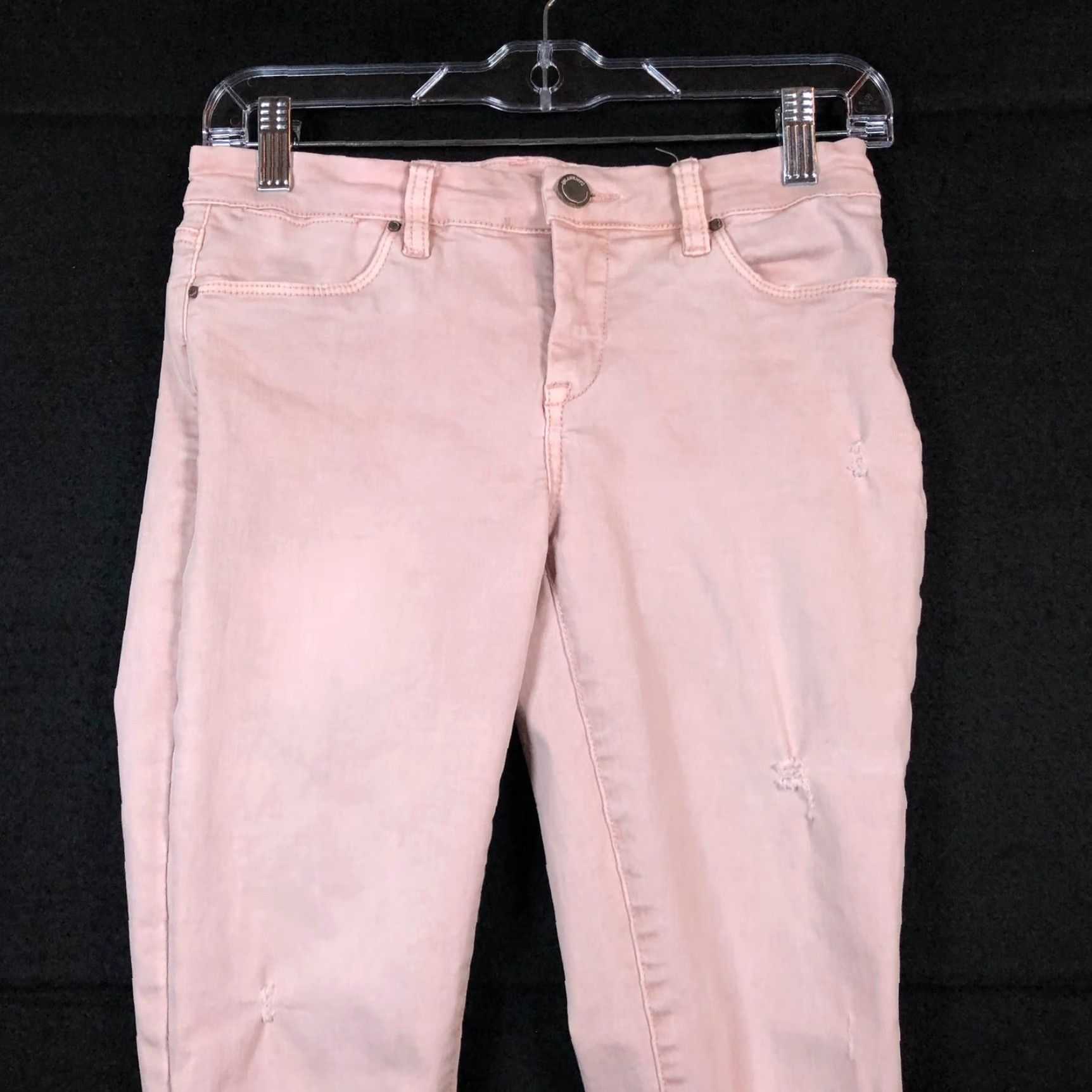 Vintage Blank NYC Jeans Pink Denim Low Rise Skinny Fit Distressed Stretch 26 Women, Regular, 5-Pocket, Cotton Spandex, Inseam 26.5 in, Size 26 Size 26" / US 2 / IT 38 - 2 Thumbnail