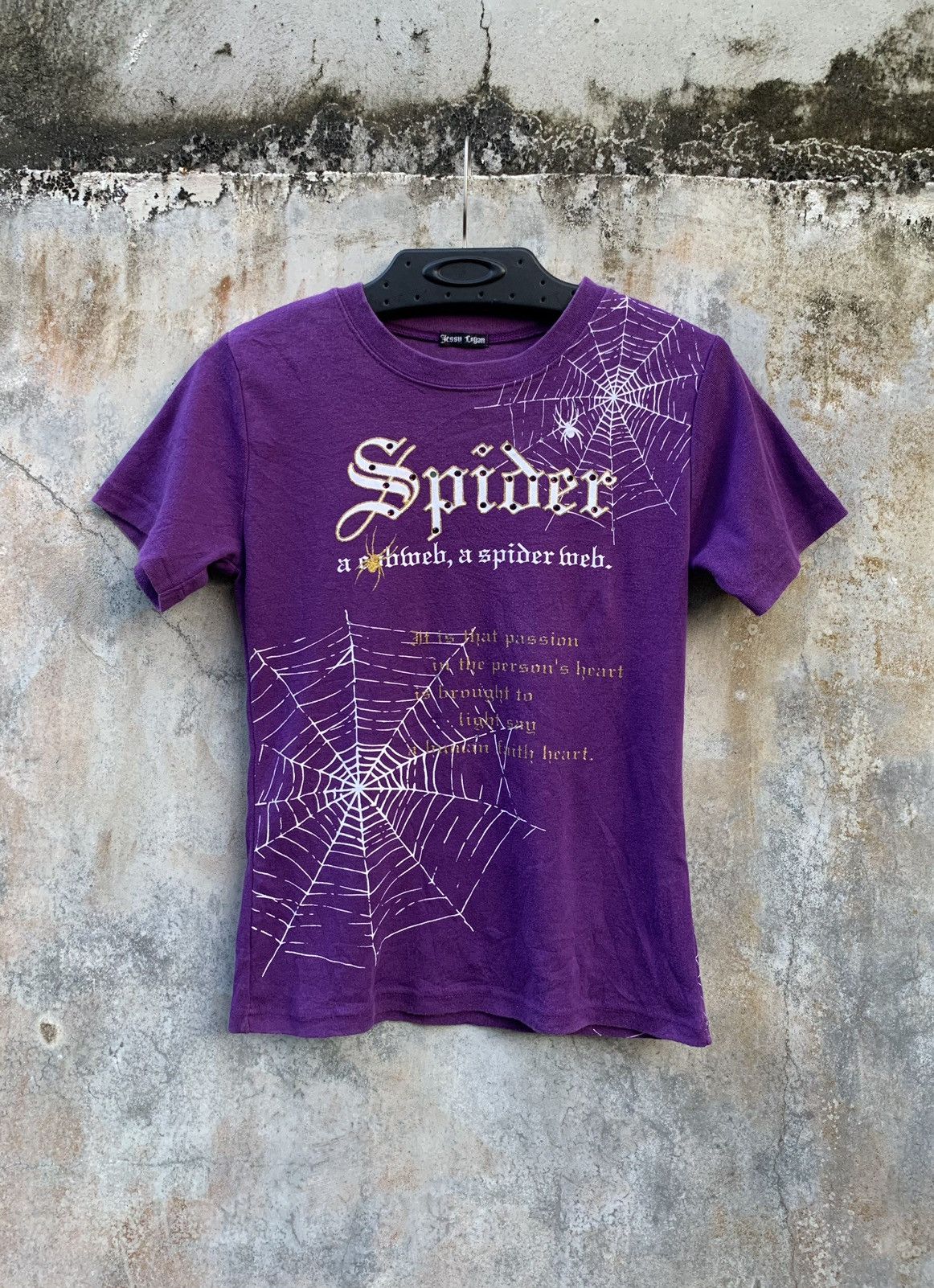 Japanese Brand × Le Grande Bleu (L.G.B.) y2k Jessy Logan Spider Poem Purple Top Tee Size M / US 6-8 / IT 42-44 - 3 Thumbnail