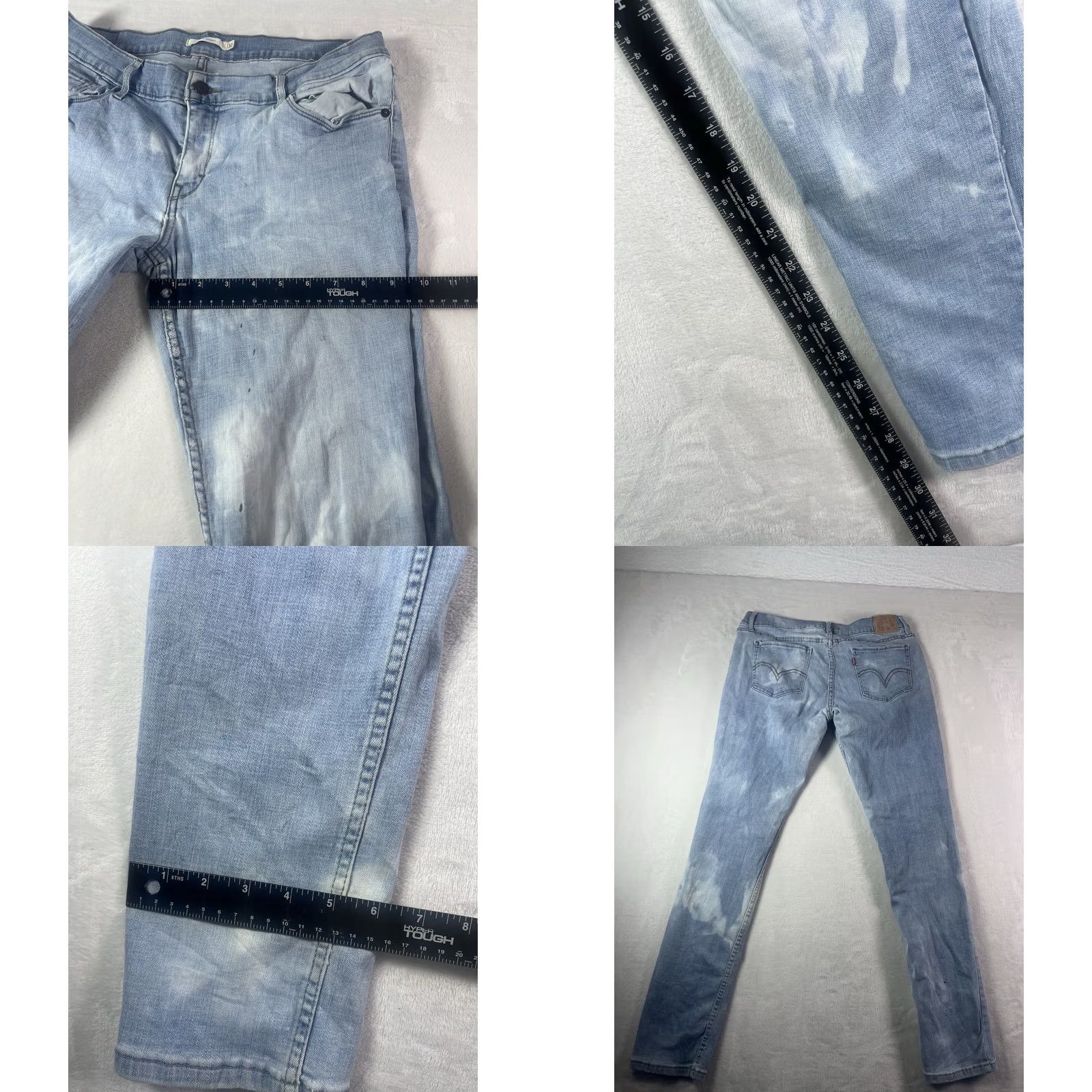Levi's Levi’s Women’s 524 Skinny Jeans Light Denim Size 32x32 Blue Denim Cotton Blend Jeans Size 24" / US 00 / IT 34 - 8 Thumbnail