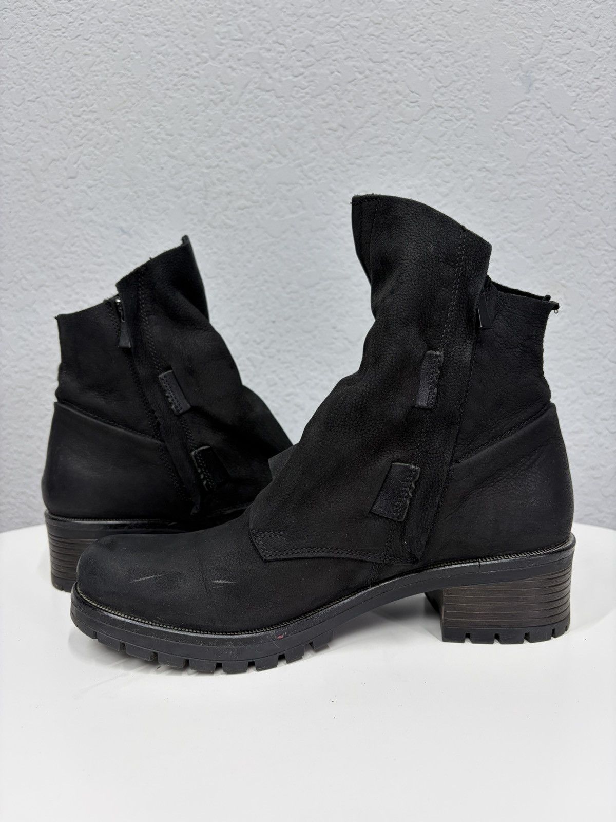 A.S.98 Vintage Like Maison Margiela Belted Leather Biker Boots 00s Size US 8 / EU 41 - 8 Thumbnail