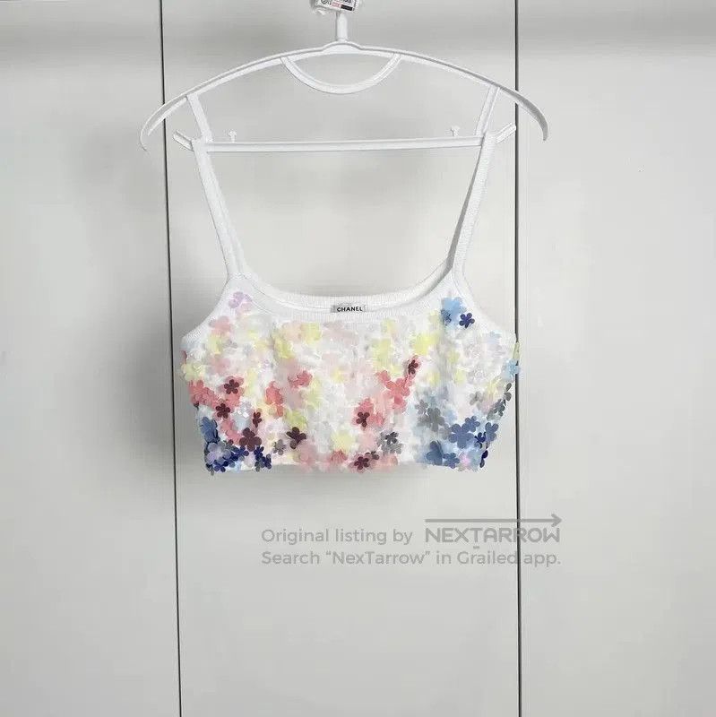 Chanel Chanel Summer Floral Crop Top . Size M / US 6-8 / IT 42-44 - 1 Thumbnail