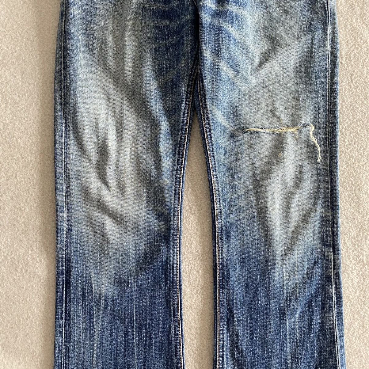 If Six Was Nine × Le Grande Bleu (L.G.B.) × Tornado Mart Wrangler Super Flared Distressed Denim w32 Size US 31 - 3 Thumbnail
