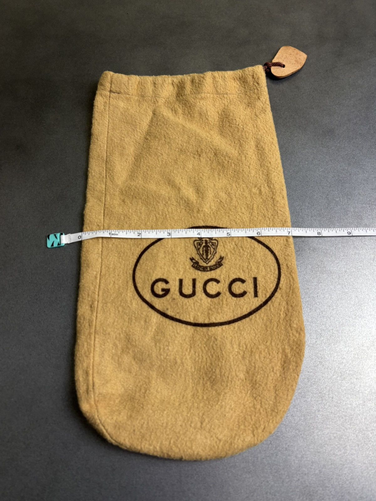 Gucci × Vintage 1970s Gucci Dust Bag 70s Vintage Gucci Bag Shoe Felt Soft Size ONE SIZE - 6 Thumbnail