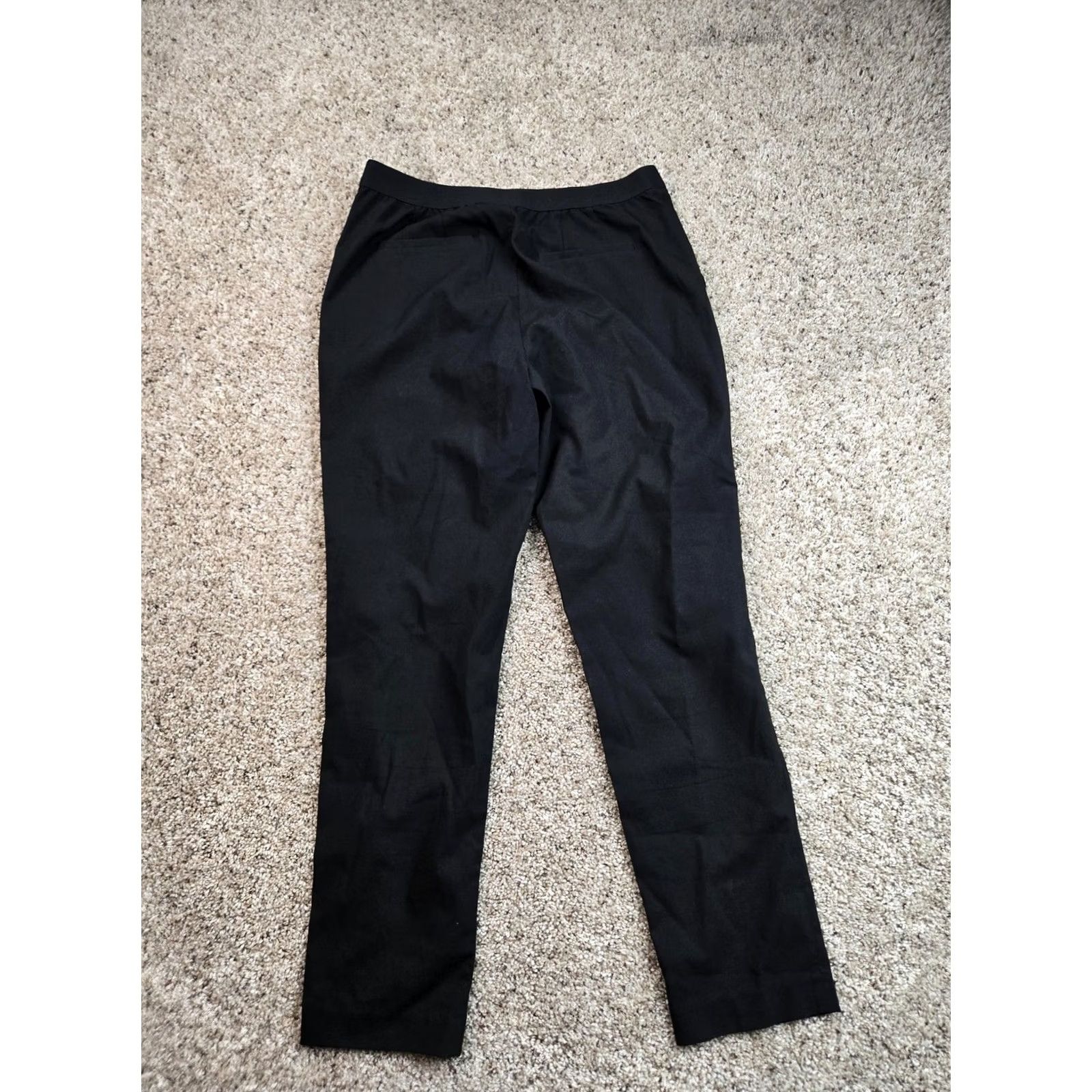Uniqlo Uniqlo Chino Pants Womens Medium Black Pull On Elastic Waist Flat Front Stretch Size 32" / US 10 / IT 46 - 3 Thumbnail