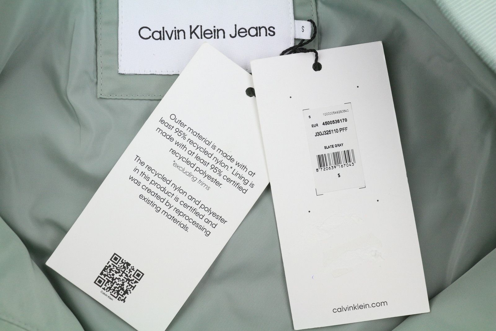 Calvin Klein S Slate Grey Insulated Full Zip Bomber 87430 Size US S / EU 44-46 / 1 - 12 Thumbnail
