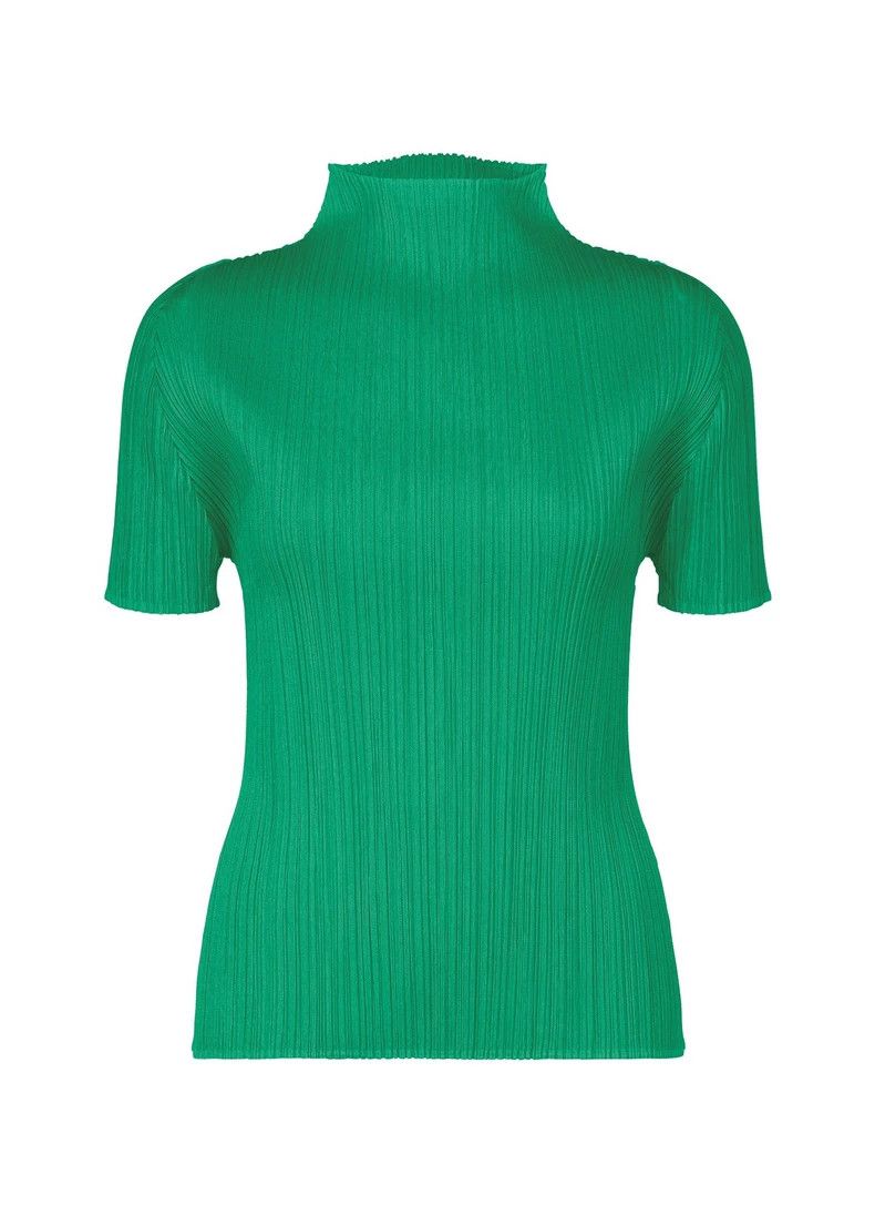 Issey Miyake Issey Miyake size:3 Green pleated short-sleeved shirt Size M / US 6-8 / IT 42-44 - 1 Thumbnail