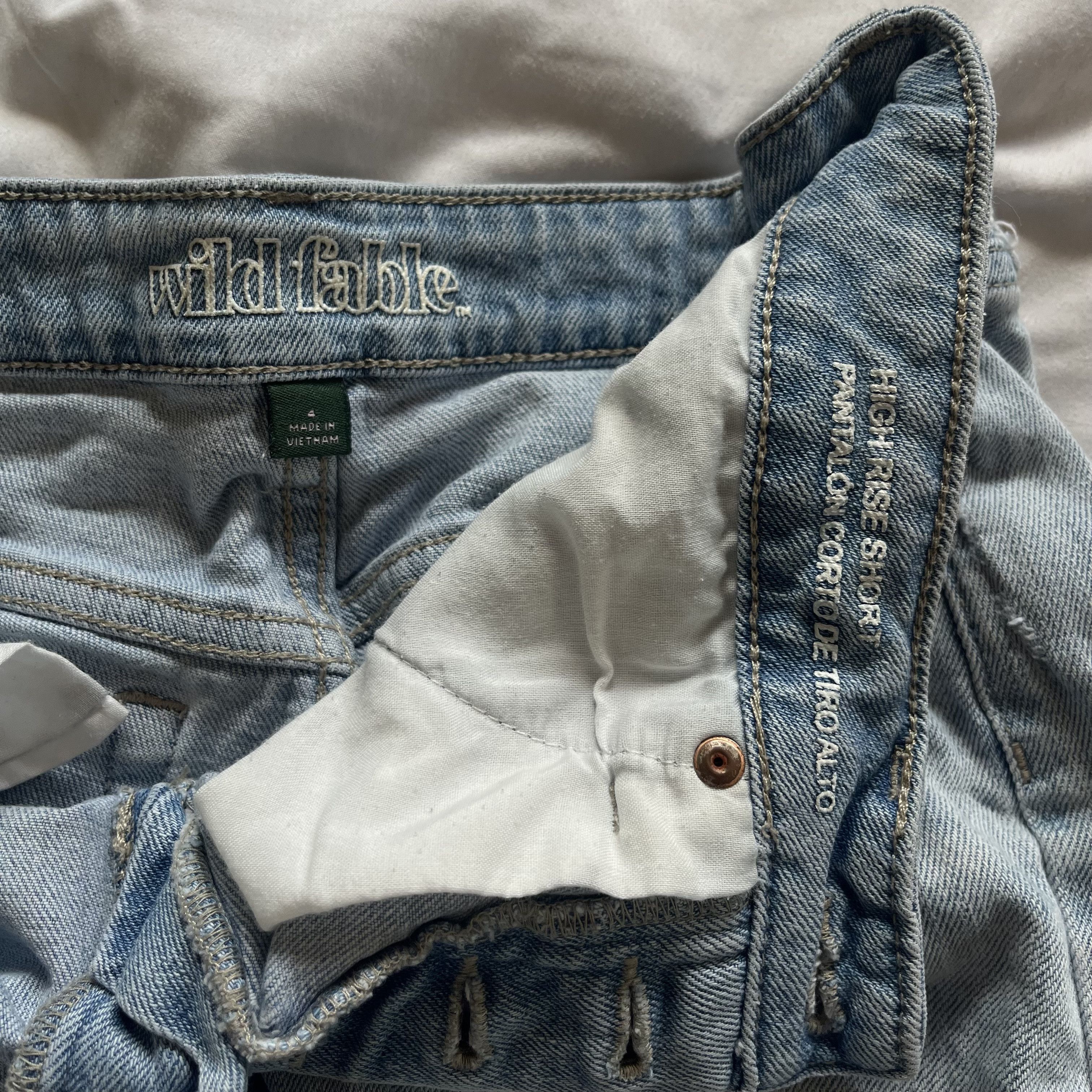 Other Wild Fable High Rise Denim Shorts Size 27" / US 4 / IT 40 - 2 Thumbnail