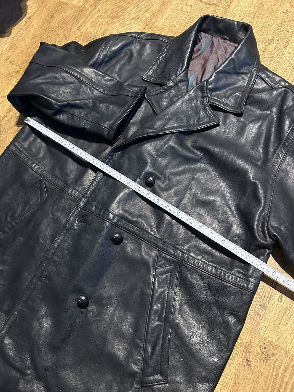 Other Vintage Leather Double breasted jacket Size US M / EU 48-50 / 2 - 13 Thumbnail