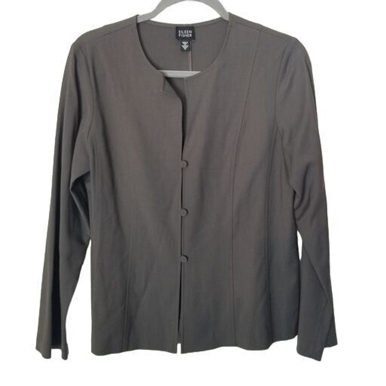 Eileen Fisher Vintage Eileen Fisher Womens Wool Blouse Cardigan Blazer M Size M / US 6-8 / IT 42-44 - 1 Thumbnail