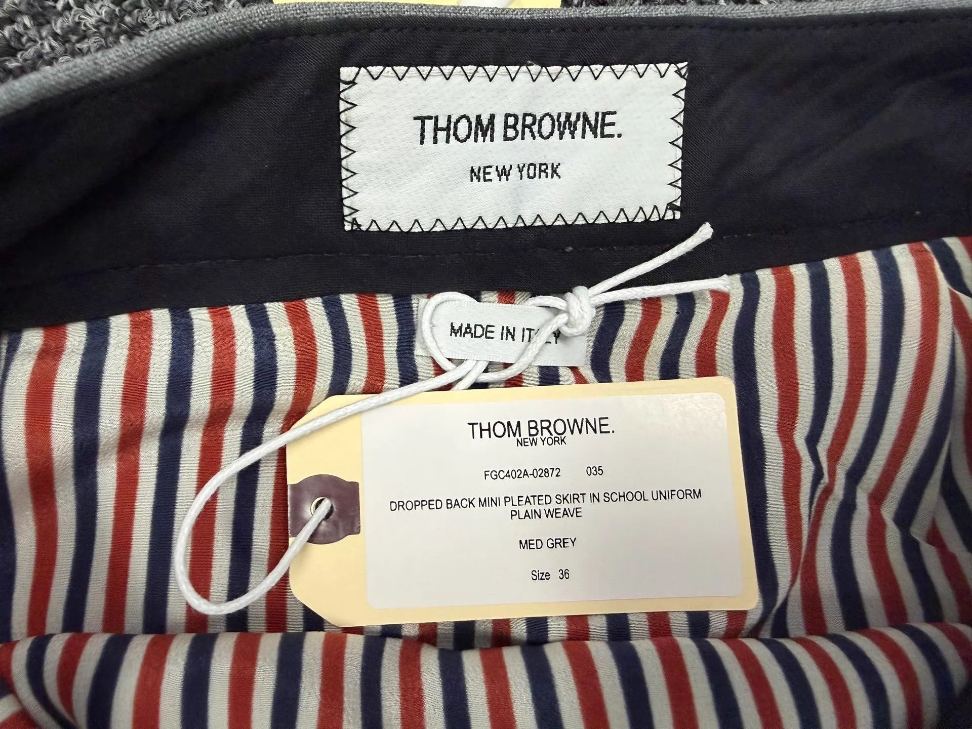 Thom Browne Thom Browne Women's Pleated Skirt Med Gray 36 New Size 25" / US 0 / IT 36 - 4 Thumbnail