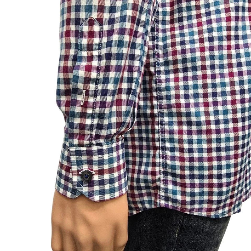 Johnston & Murphy JOHNSTON & MURPHY Shirt Men XL Contrast Flip Cuff Check Size US XL / EU 56 / 4 - 7 Thumbnail
