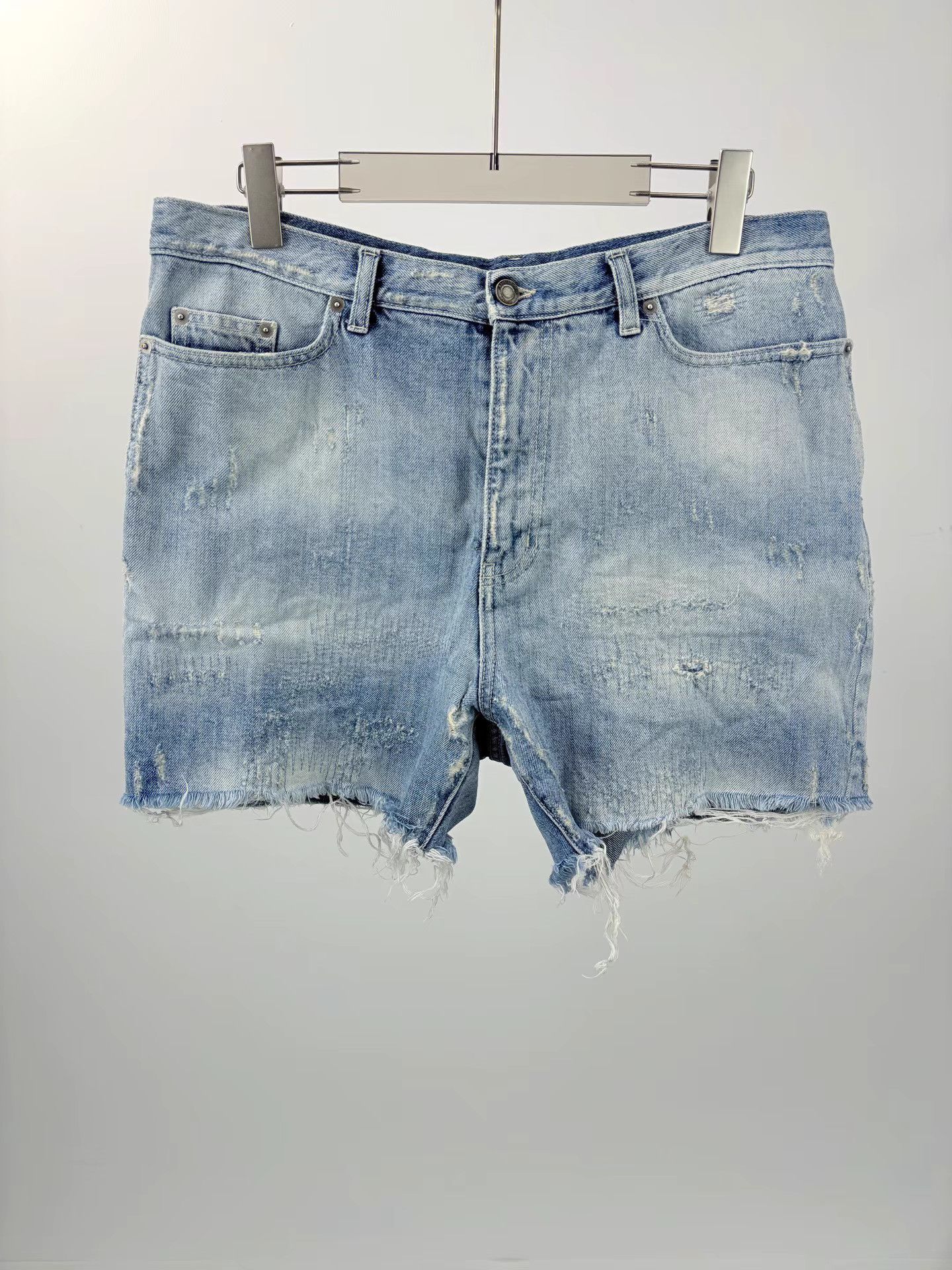 Saint Laurent Paris SAINT LAURENT SLP Distressed Denim Shorts K1 Size 32" / US 10 / IT 46 - 1 Thumbnail