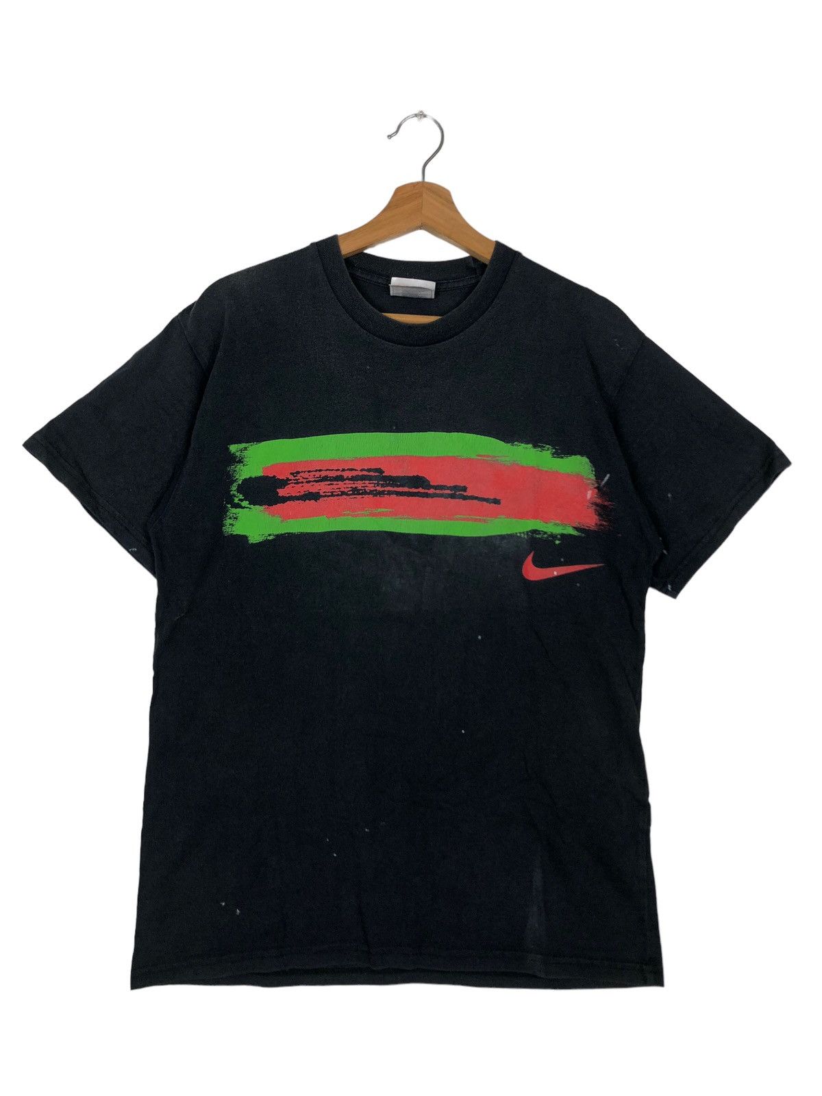 Nike 🔥Vintage 2000 Nike Big Swoosh Tee Y2K Streetwear Size US S / EU 44-46 / 1 - 1 Thumbnail