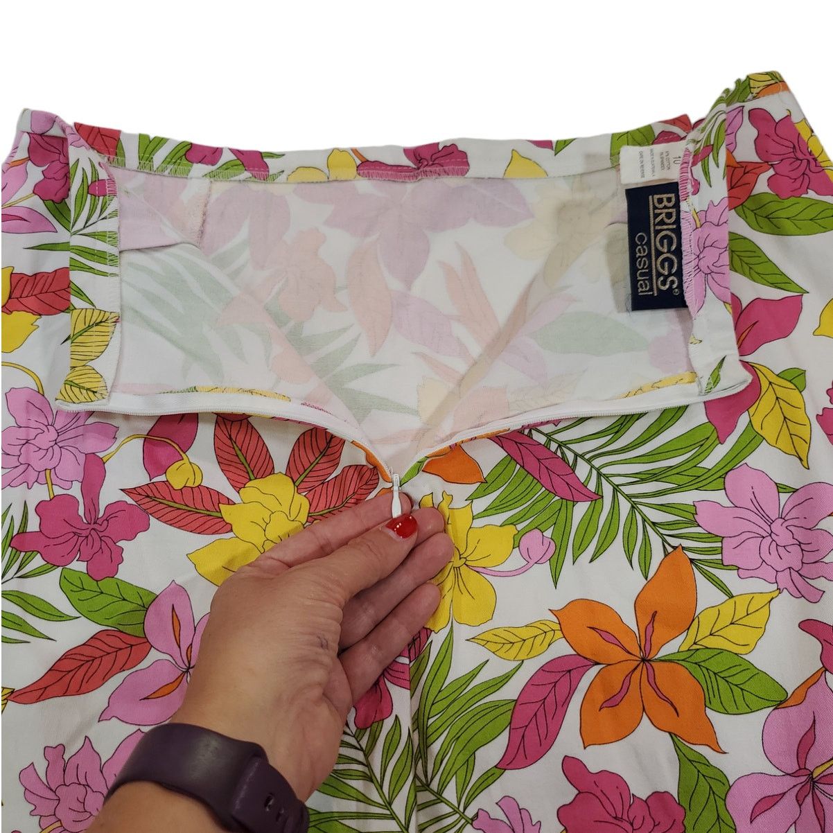 Other Briggs Casual | Flower Print Skirt w/Vintage Feel | Size 10 Size 31" - 5 Thumbnail