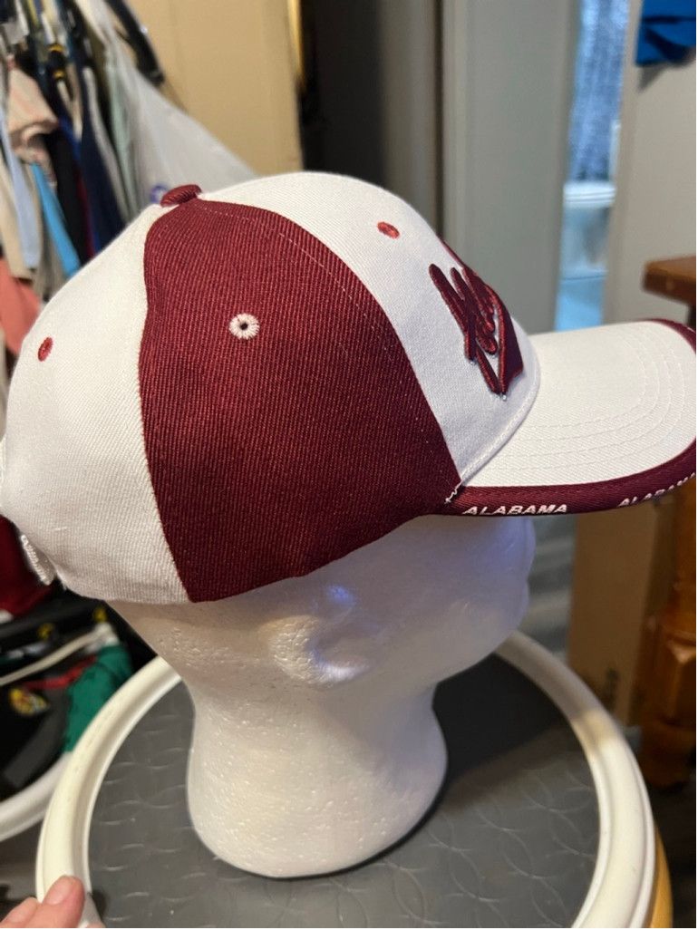 Other Men's YESHIMAOYE Alabama Baseball Cap One Size White Maroon Size ONE SIZE - 4 Thumbnail
