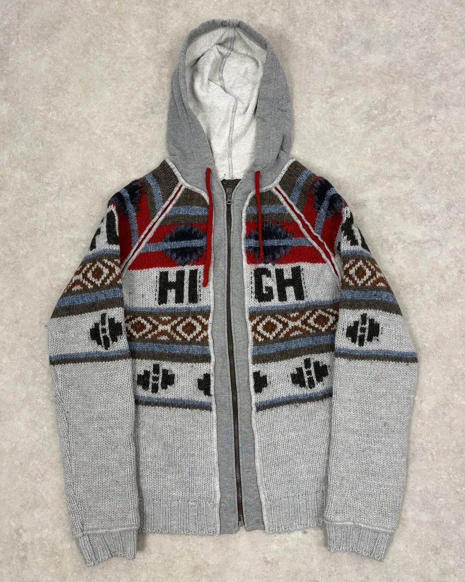 Dolce & Gabbana AW2004 Dolce & Gabbana Grey Wool Eagle Intarsia Zip Hoodie Size US S / EU 44-46 / 1 - 1 Thumbnail