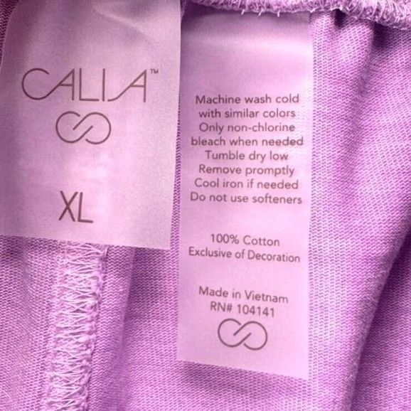 Vintage Calia Shorts Womens XL Journey Purple High Rise Short Relaxed Fit Drawstring New Size 40" / US 18 - 3 Thumbnail
