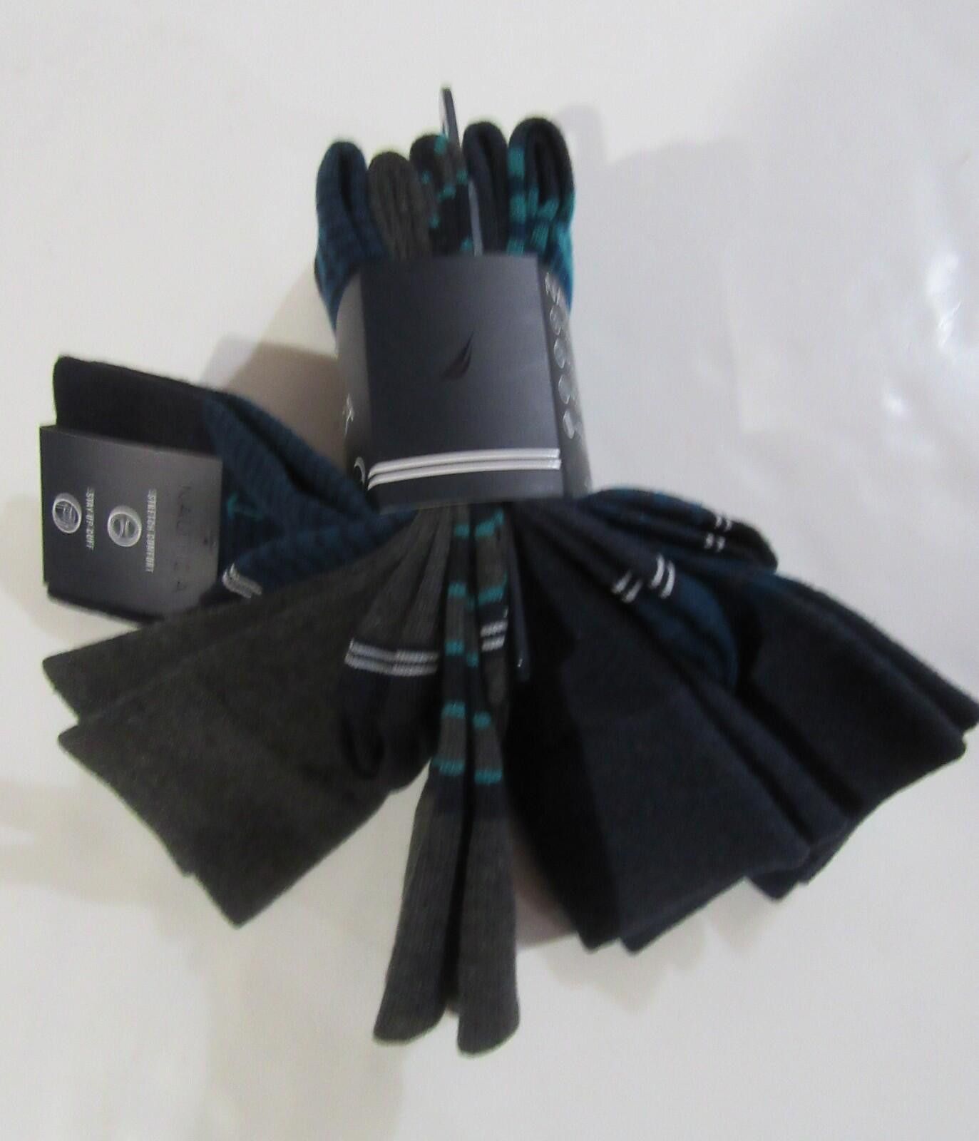Nautica Nautica Mens 5 Pair Crew Dress Socks Navy Anchor NWT NEW Size ONE SIZE - 3 Thumbnail