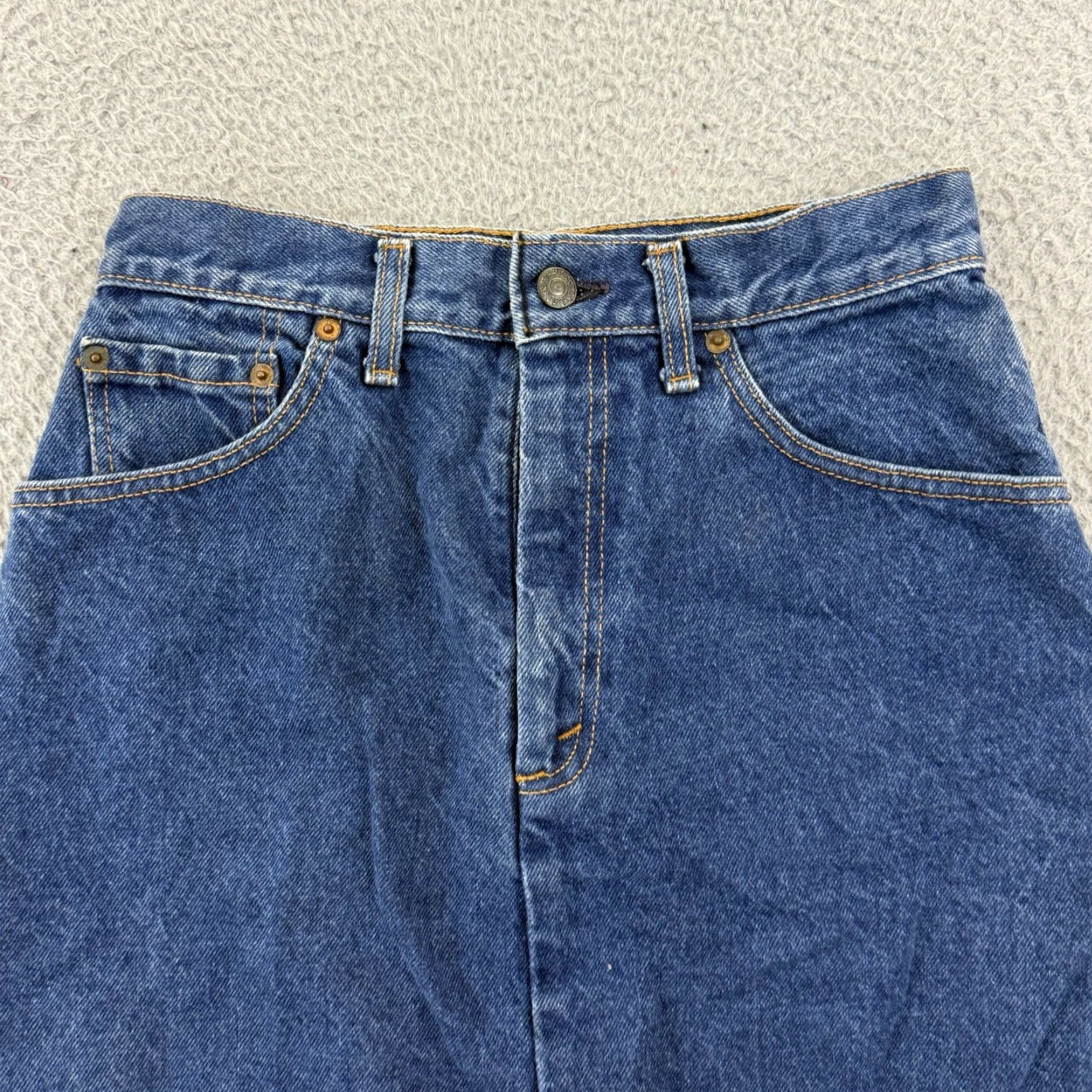 Levi's VINTAGE Levi’s Skirt Women’s 9 Blue Denim High Rise A-Line 80s Boho Jeans Short Womens Size 30" / US 8 / IT 44 - 3 Thumbnail