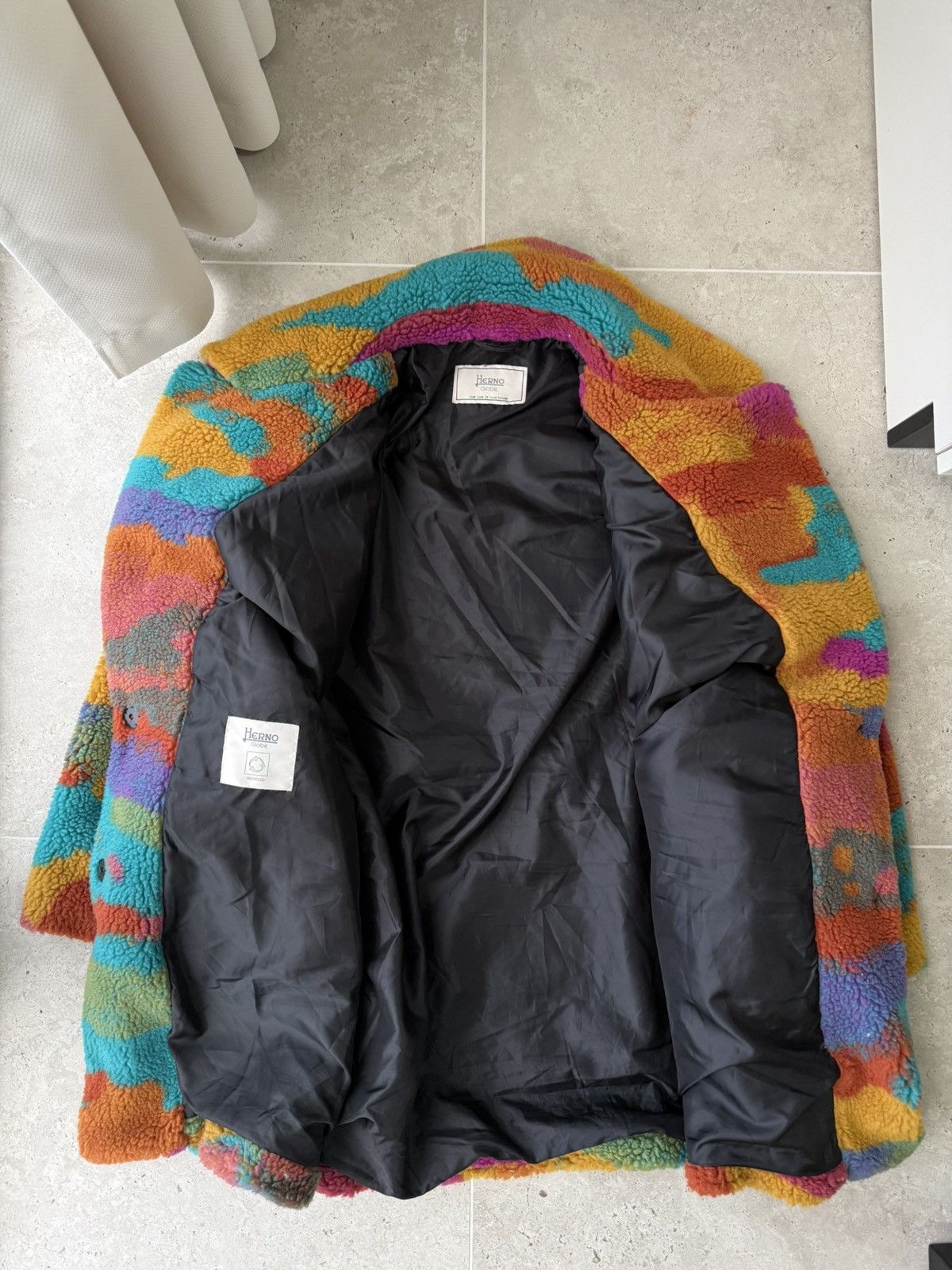 Herno Herno Printed Faux Fur Coat Size XXL / US 16-18 / IT 52-54 - 3 Thumbnail