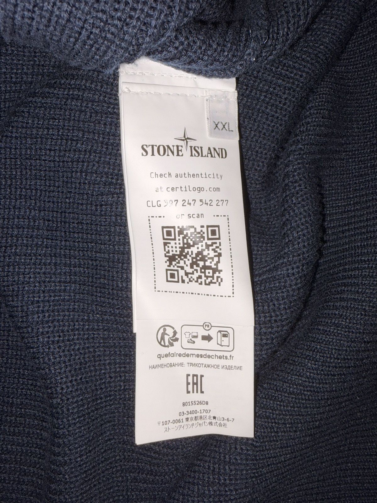 Stone Island Knitwear Cardigan Stone Island Cotton Size US XXL / EU 58 / 5 - 6 Thumbnail