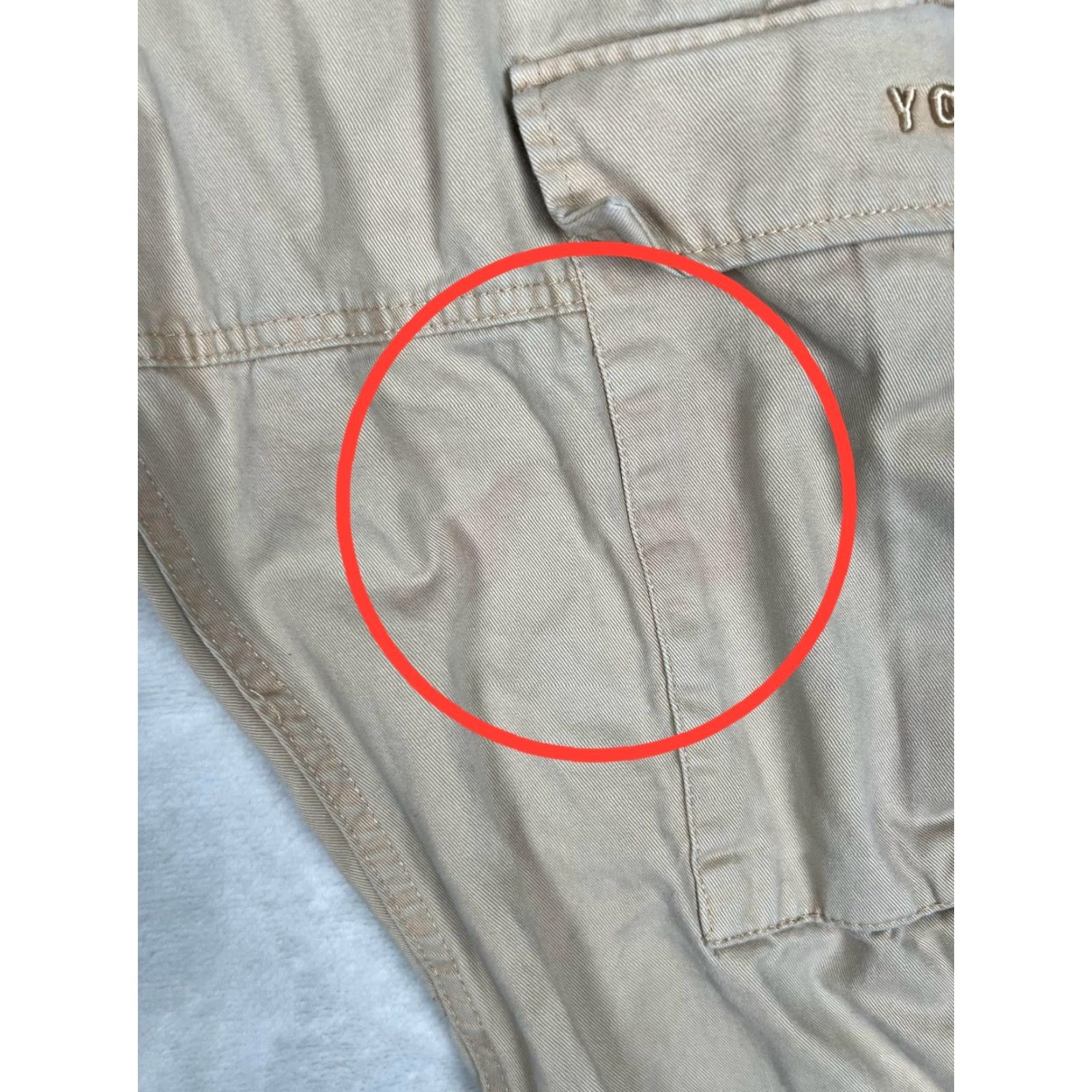 YoungLA YoungLA Cargo Pants Mens Large Beige Straight Leg Utility Pockets Casual Twill Size US 33 - 2 Thumbnail