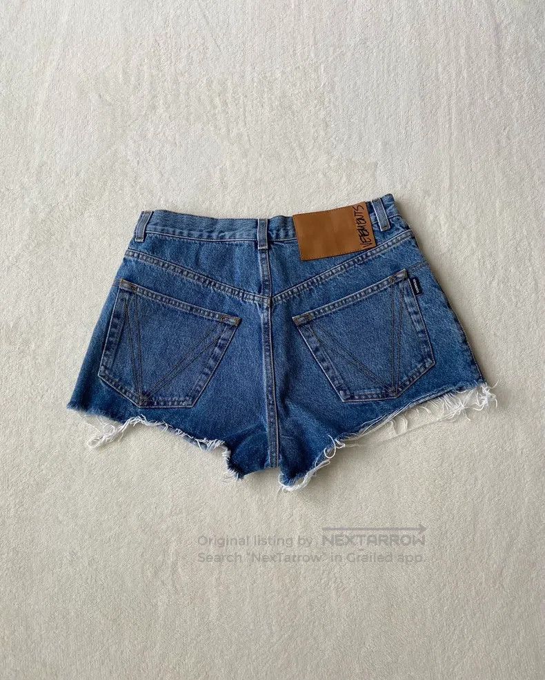 Other Vetements size XS Sanskrit lettering denim shorts Size 22" - 2 Thumbnail