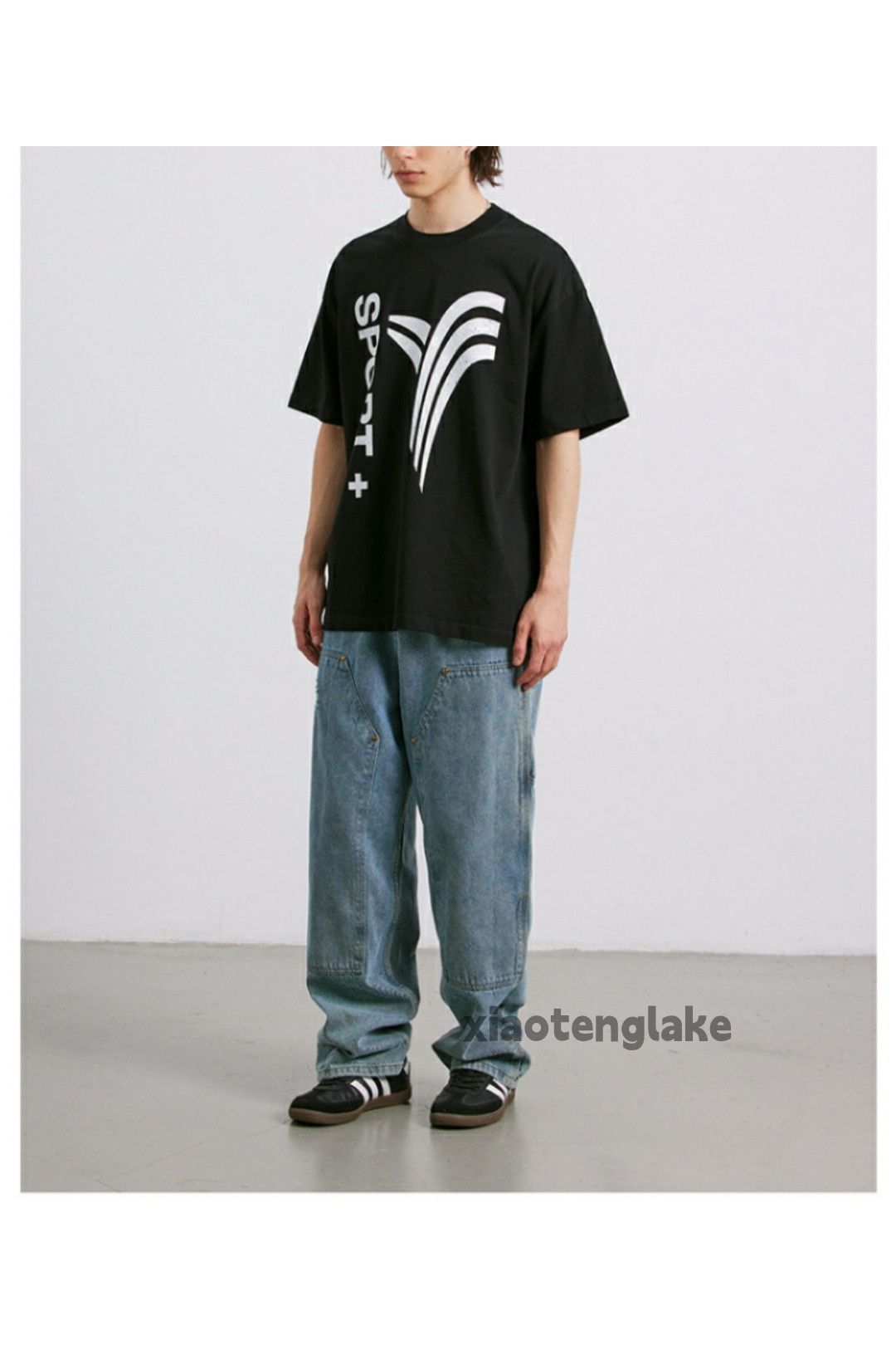 Jean × Vintage washed faded cleanfit skate hiphop loose baggy jeans Size US 32 / EU 48 - 8 Thumbnail