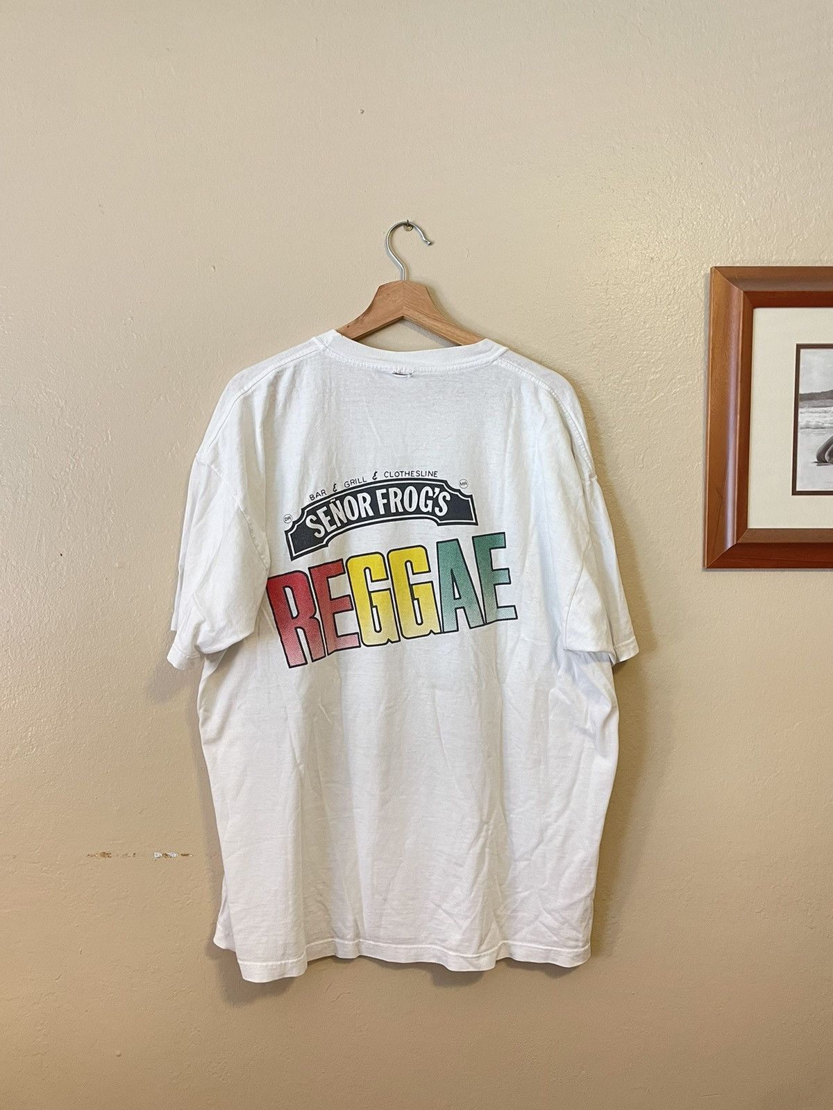 Vintage Vintage 90s Senior Frogs Bar Grill Mexico Reggae Shirt Size US XL / EU 56 / 4 - 4 Thumbnail