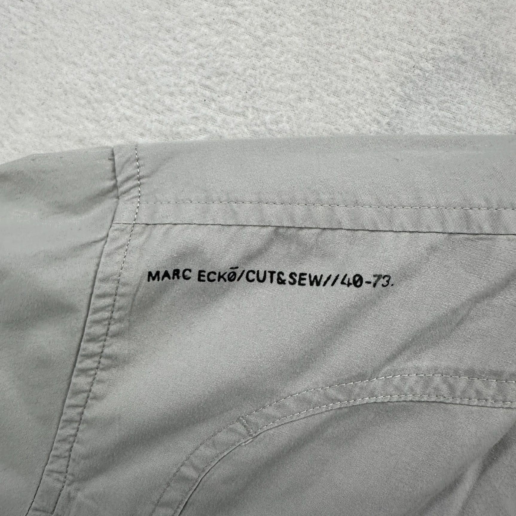 Marcs Marc Ecko Cut & Sew Button-Up Shirt Gray Mens XL Short Sleeve Collared Pockets Size US XL / EU 56 / 4 - 3 Thumbnail