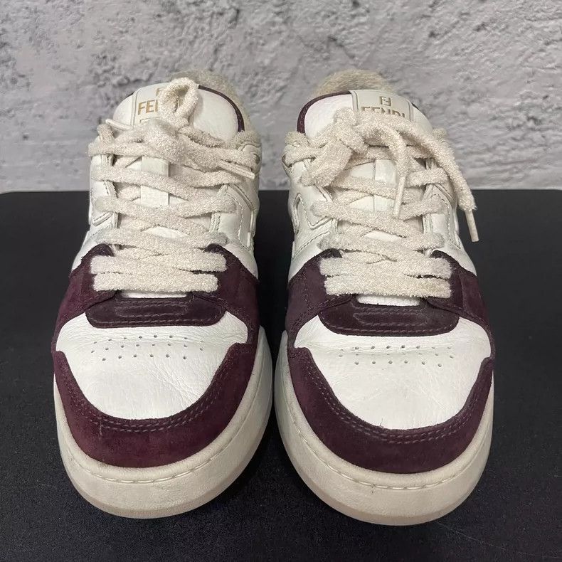 Fendi Fendi Sneakers Size 8 White and Burgundy Size US 8 / EU 41 - 6 Thumbnail