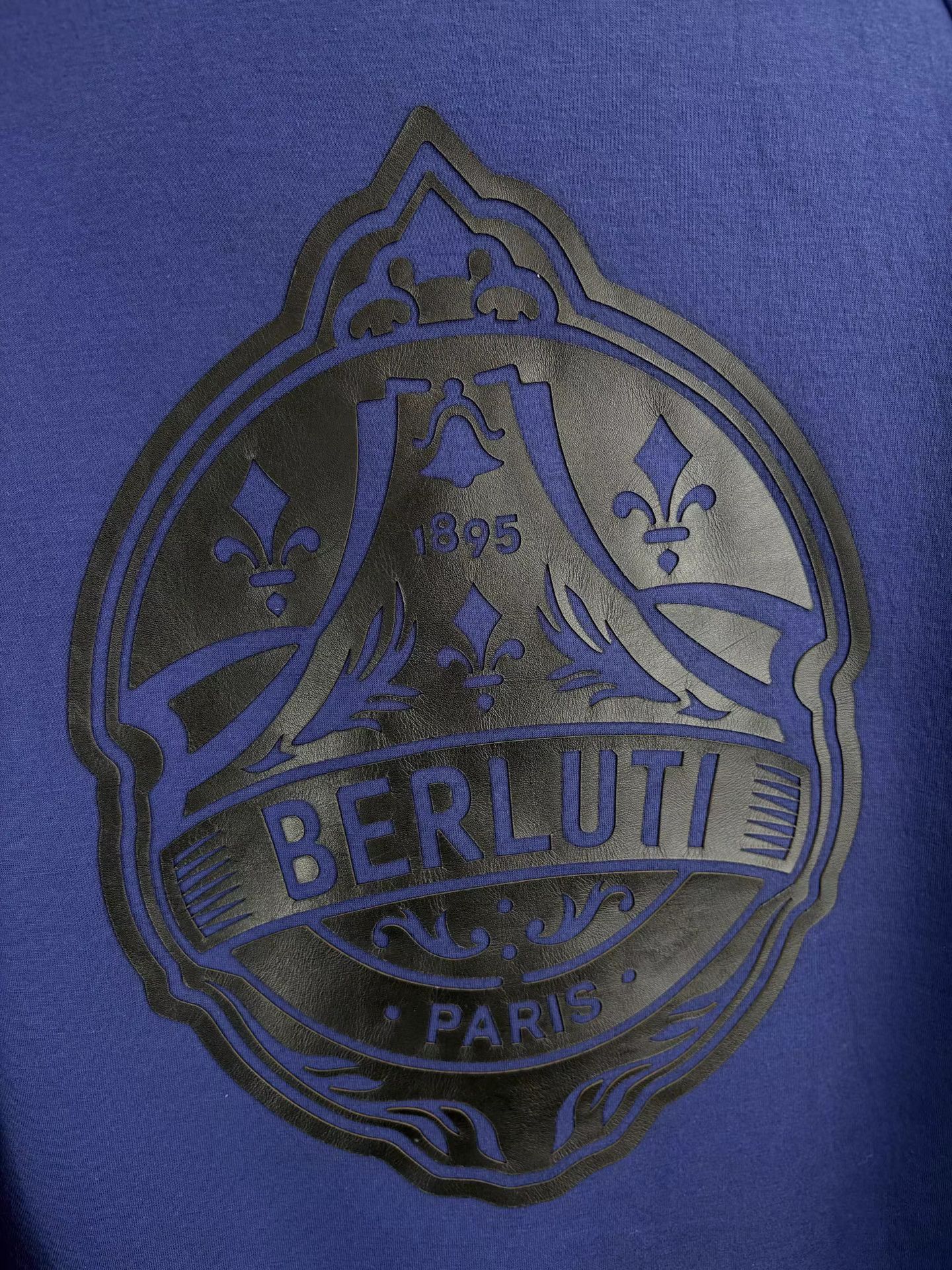 Berluti BERLUTI Calfskin Panel Sweatshirt Size US XS / EU 42 / 0 - 3 Thumbnail