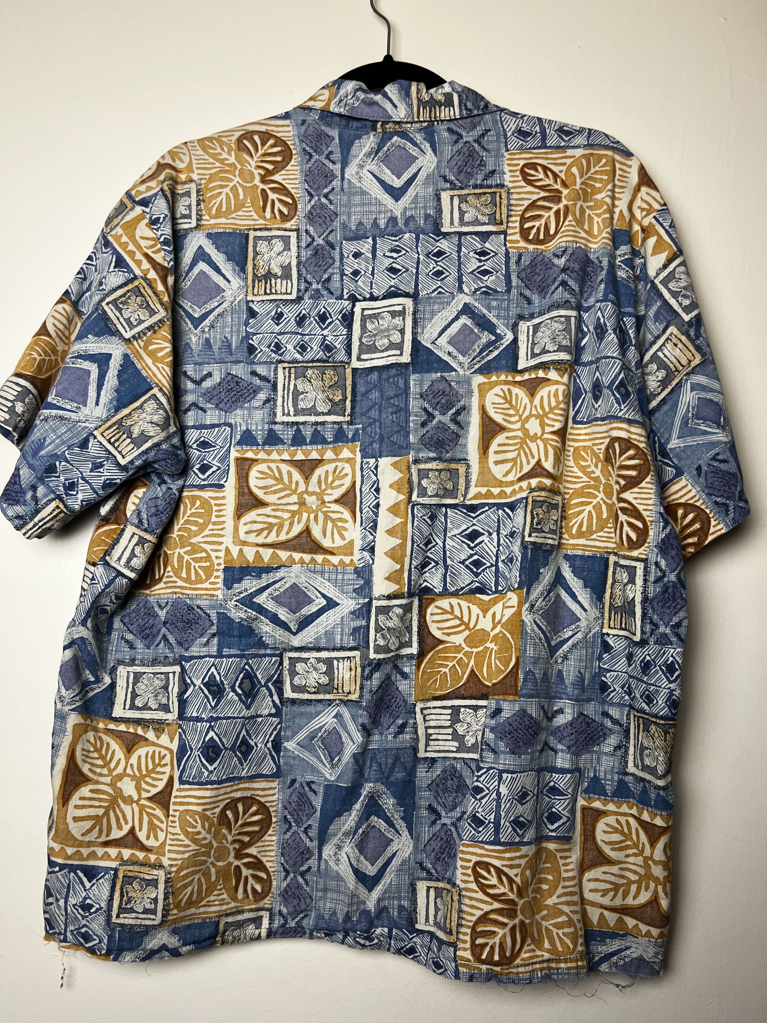 Vintage Vntg 70s Hawaiian Aloha Shirt: Barefoot in Paradise Abstract Size US L / EU 52-54 / 3 - 9 Thumbnail