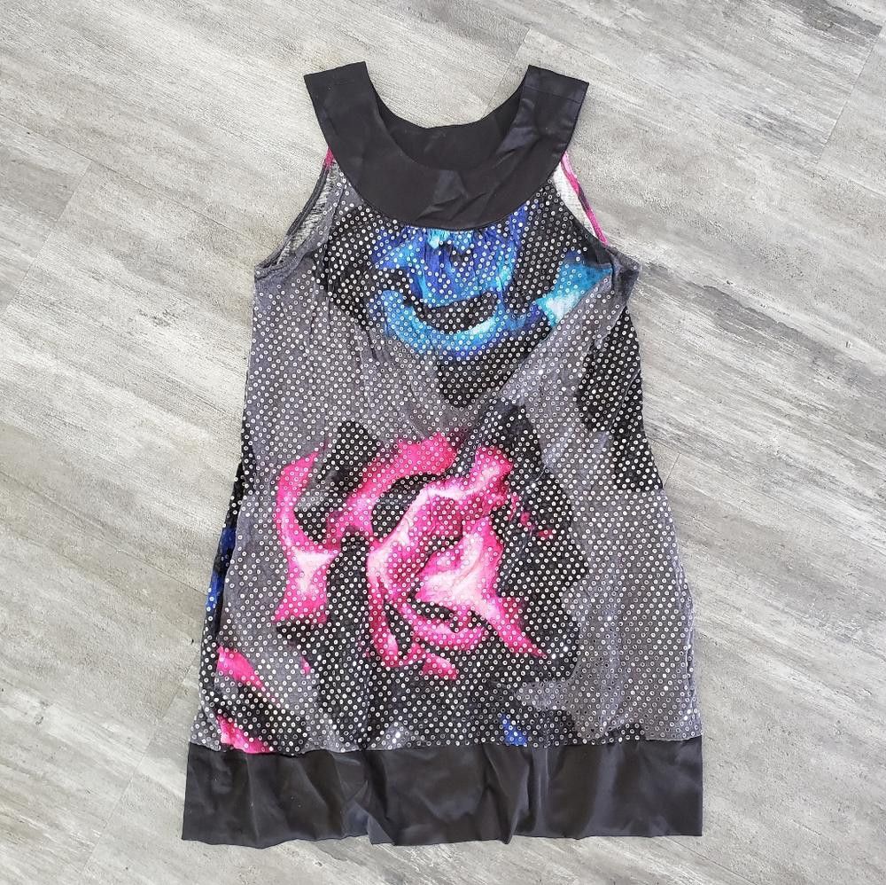 Express Black Blue Rose Detailed Express Sequined Mini Size XS / US 0-2 / IT 36-38 - 1 Thumbnail