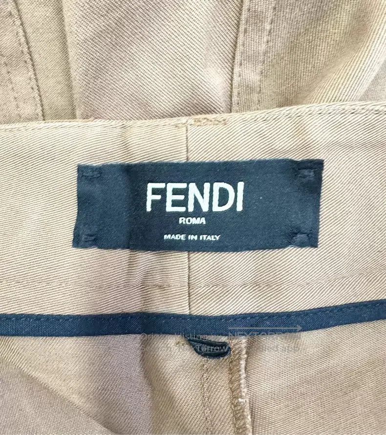 Fendi Fendi Khaki Logo Leisure Work Pants Size US 34 / EU 50 - 3 Thumbnail