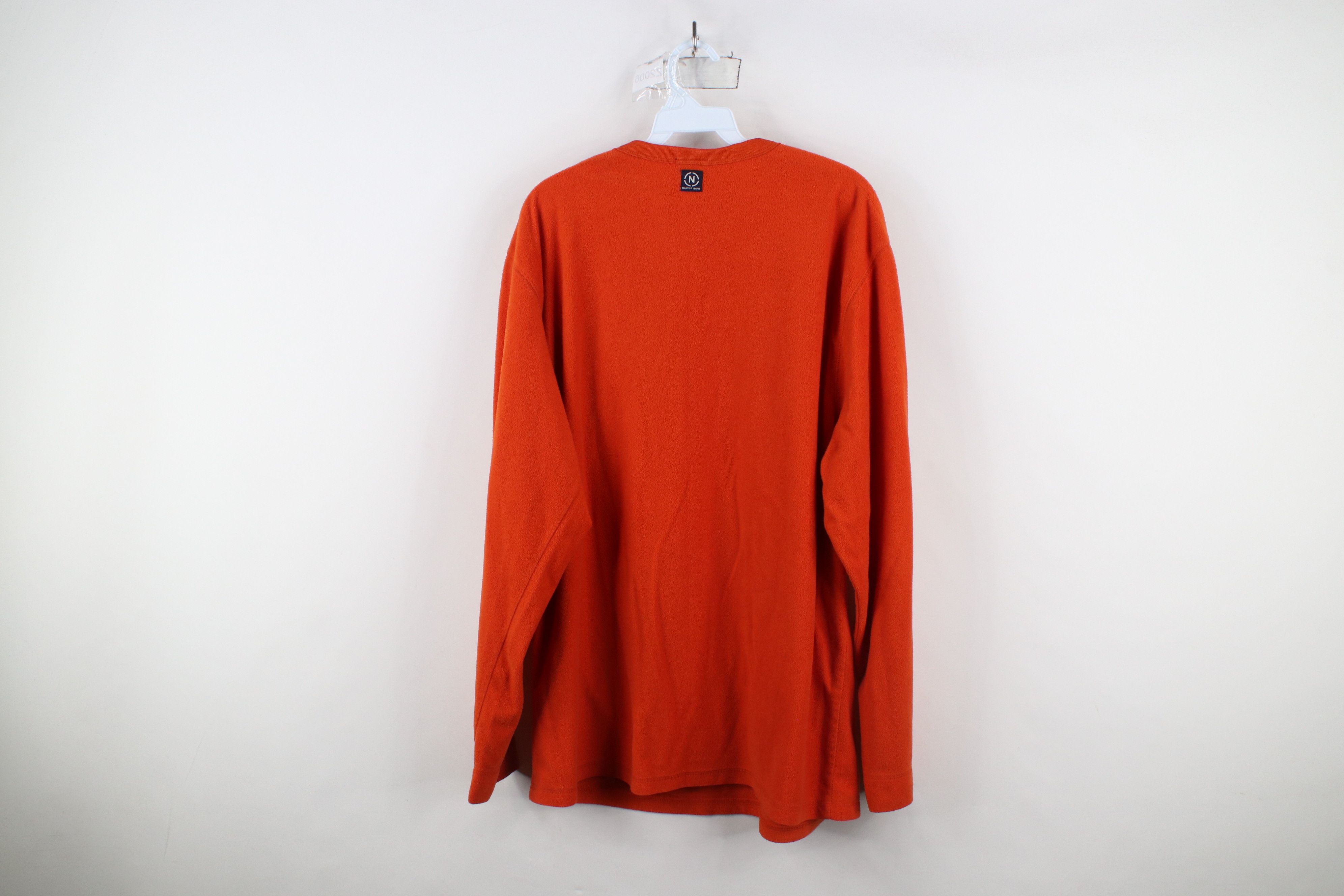 Nautica × Vintage Vintage 90s Nautica Spell Fleece Crewneck Sweater Orange USA Size US XL / EU 56 / 4 - 9 Thumbnail