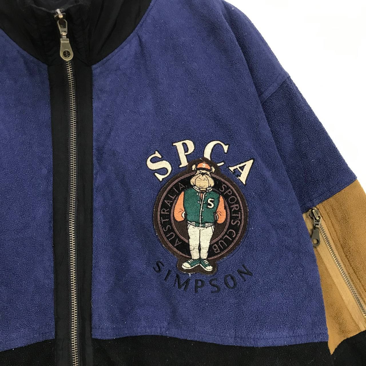 Sports Specialties × Vintage Vintage Simpson Australia Sports Club Big Logo Fleece Jacket Size US L / EU 52-54 / 3 - 8 Thumbnail