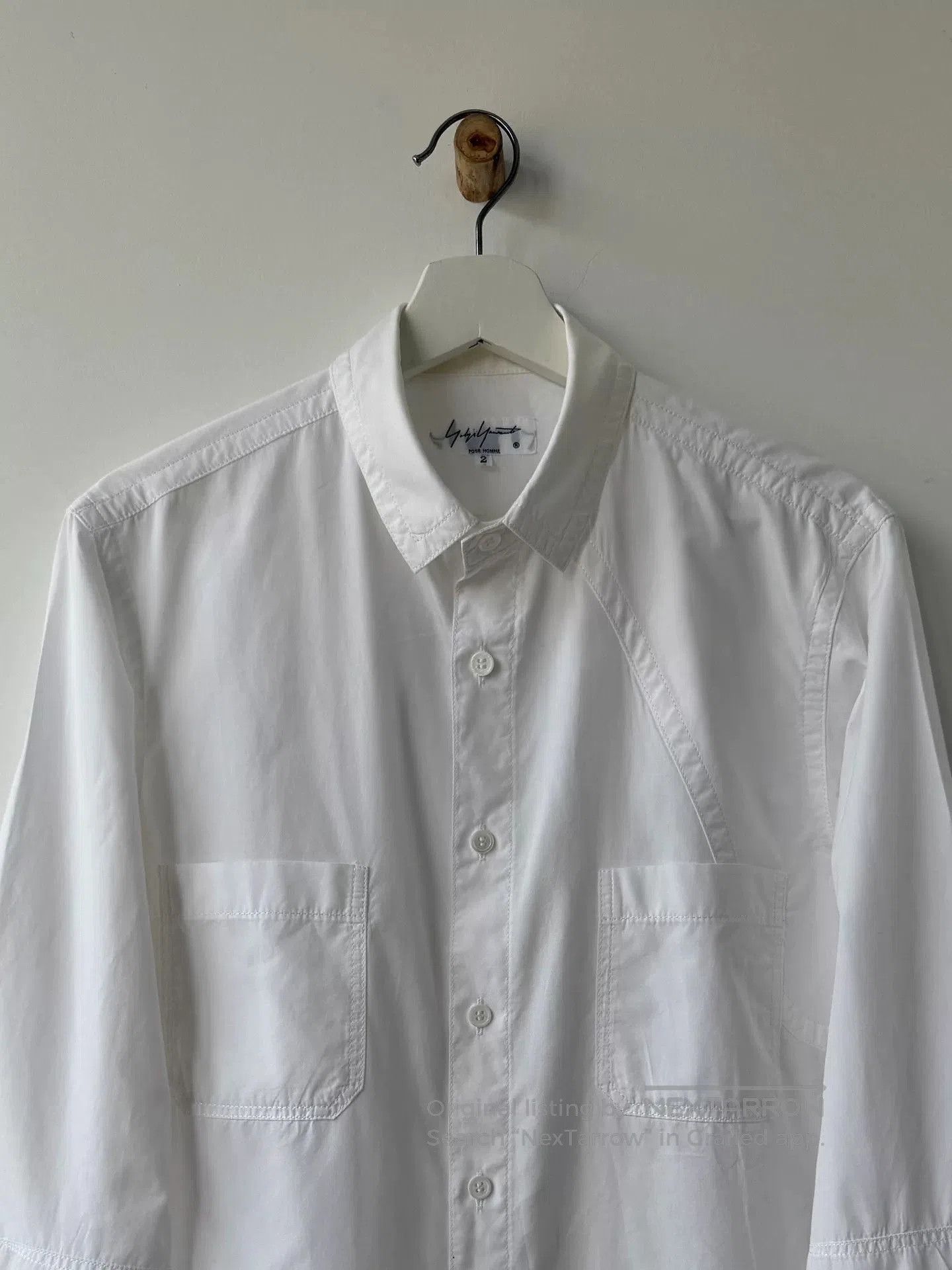 Yohji Yamamoto Yohji Yamamoto White Long Sleeve Shirt. Size US L / EU 52-54 / 3 - 2 Thumbnail
