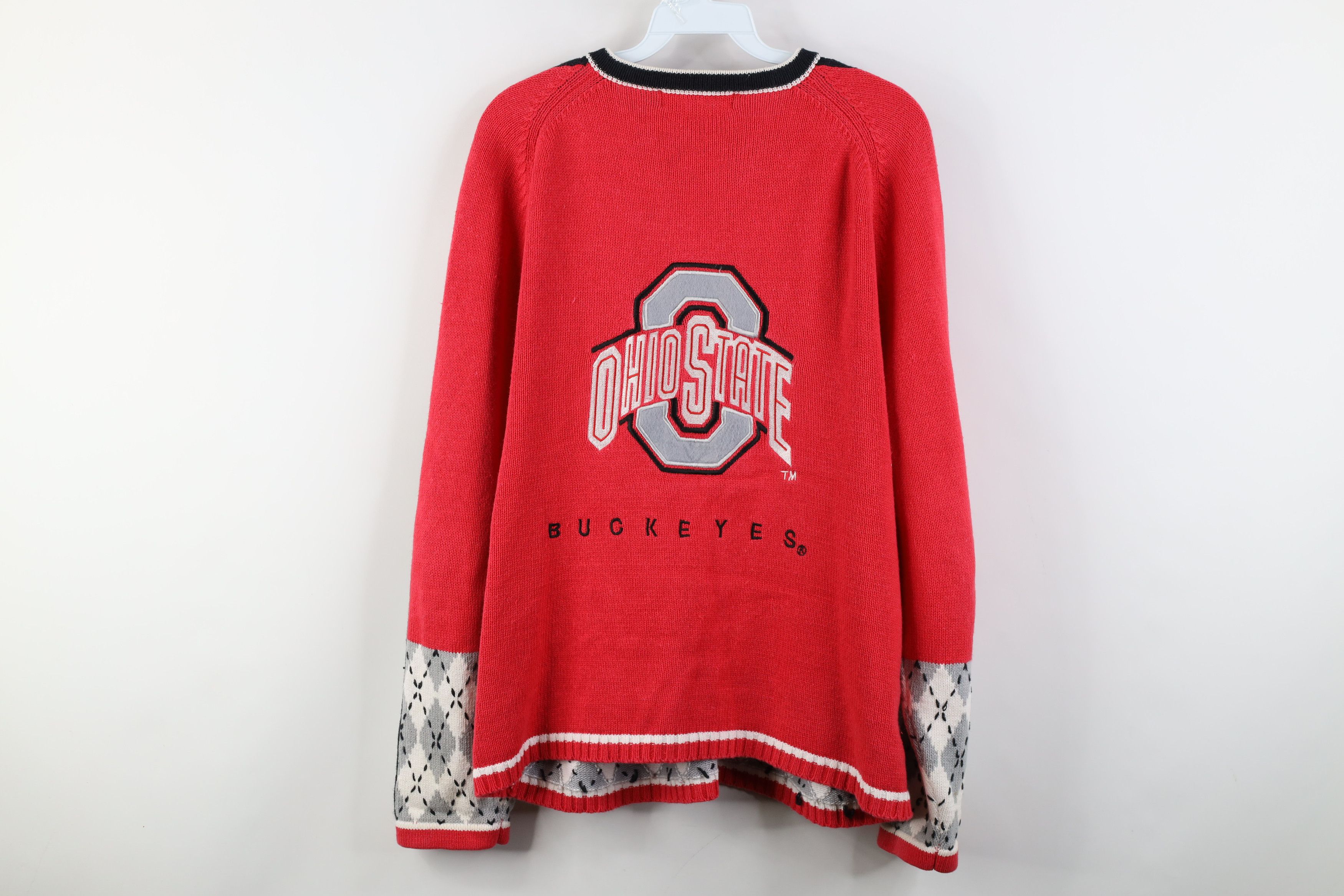 Vintage Vintage 90s Ohio State University Football Full Zip Sweater Size L / US 10 / IT 46 - 14 Thumbnail