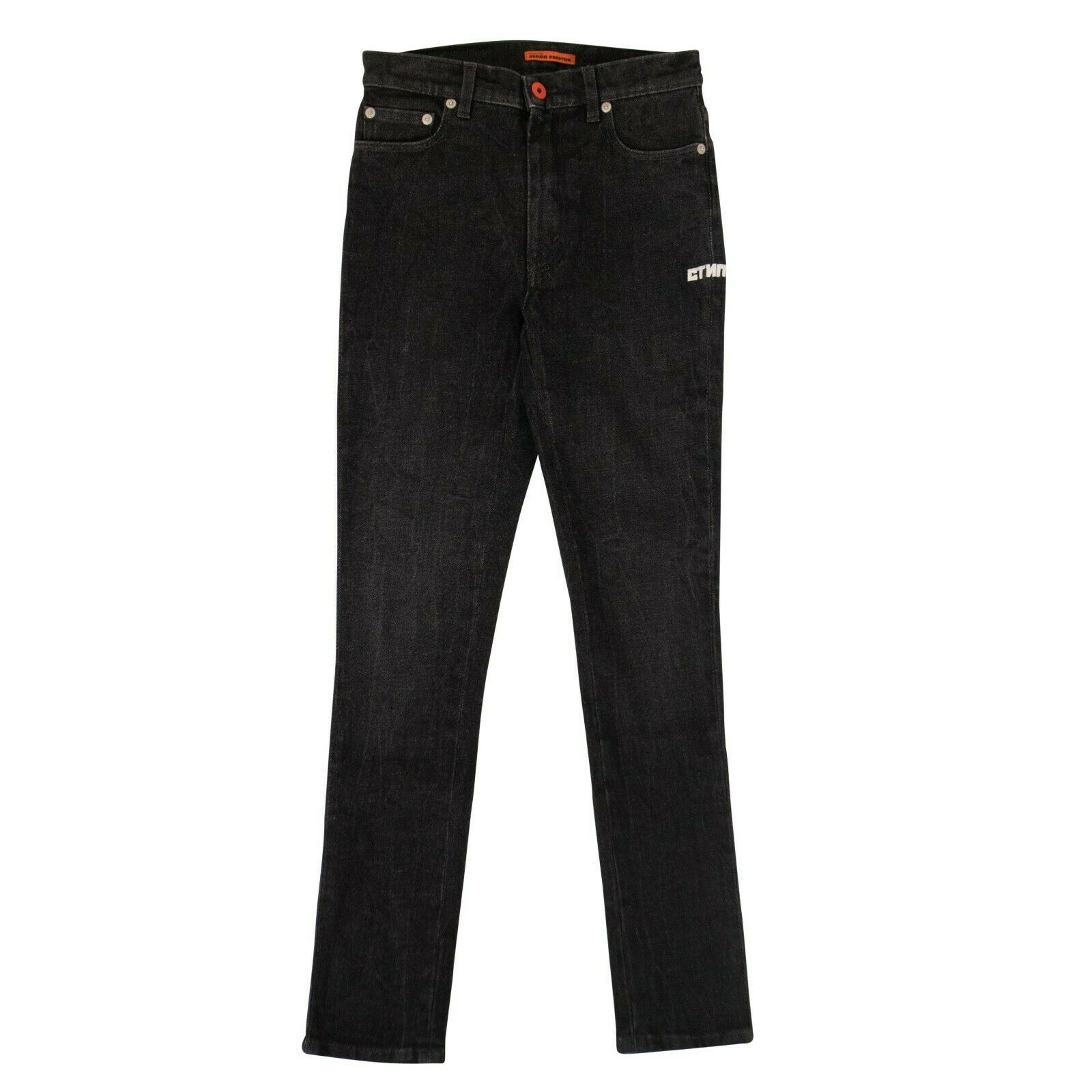 image of Heron Preston Black Wash Denim 5 Pocket Jean Pants Size 26, Women's
