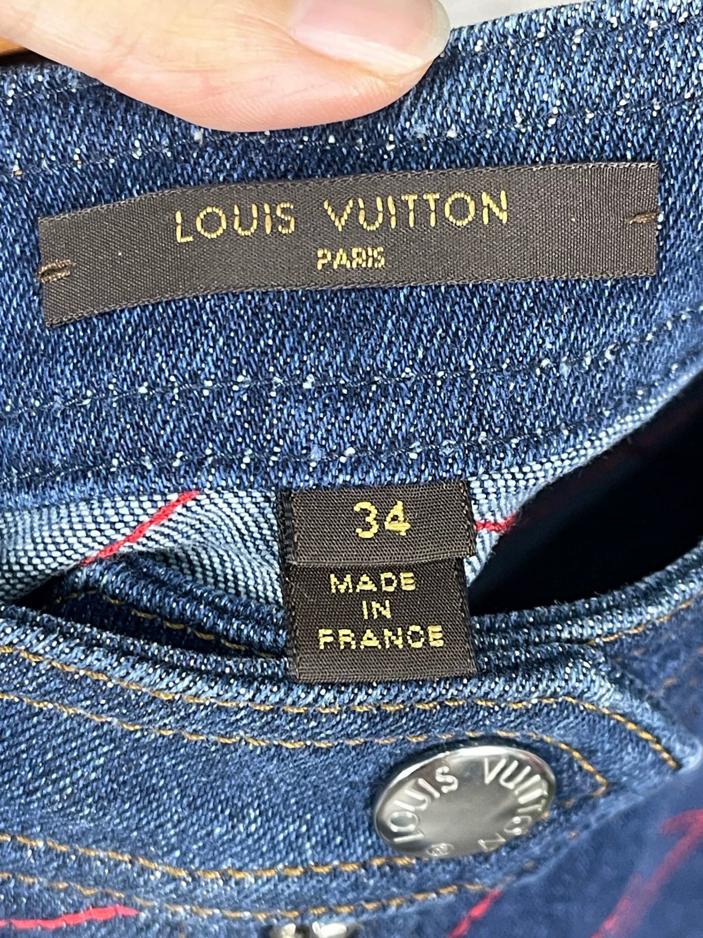 Louis Vuitton LV Denim Mini Skirt Women's 34 New Size 25" / US 0 / IT 36 - 7 Thumbnail