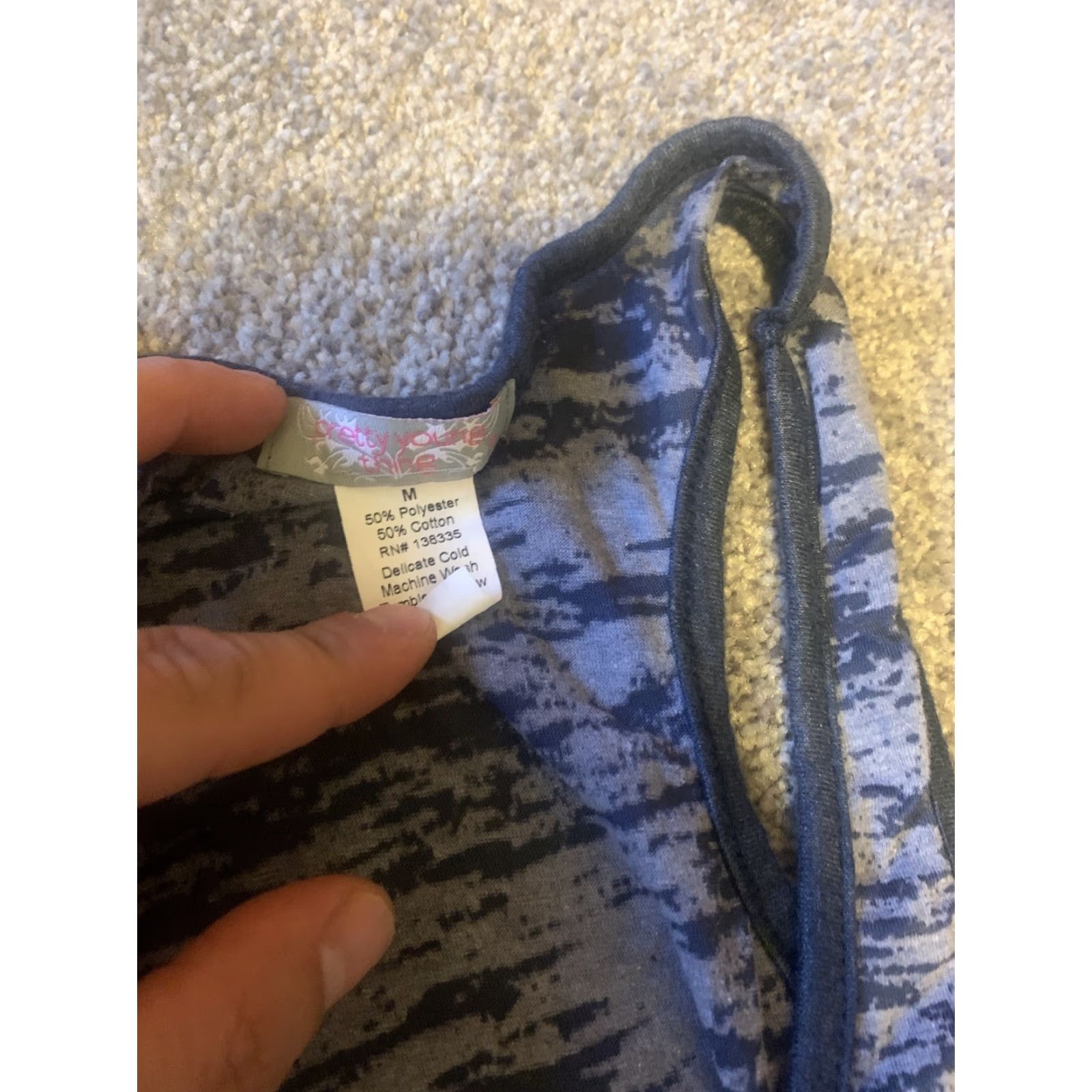 PrettyLittleThing PRETTY LITTLE THING Tank Top M Women's Blue Crop Top Cropped Tank Top, Red? Size M / US 6-8 / IT 42-44 - 3 Thumbnail