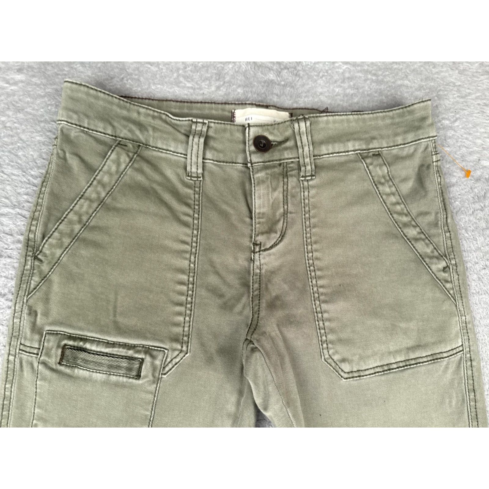 Anthropologie Anthropologie Hei Hei Jeans Womens 26P Green Cargo Skinny Twill Stretch Petite Pants Size 26" / US 2 / IT 38 - 4 Thumbnail