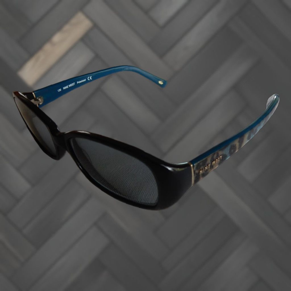 Nine West Vintage Nine West Sunglasses Frames Only 53x16mm Blue Animal Print Women Size ONE SIZE - 1 Thumbnail