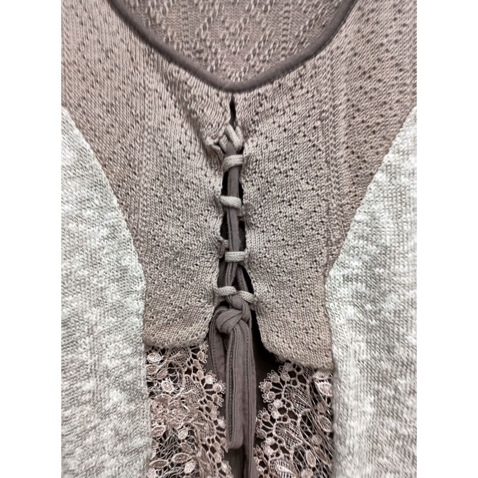 Vintage VINTAGE Fair Lady Top Womens 8 Beige VTG 90s Fairy Grunge Tunic Size Lace Long Sleeve Size M / US 6-8 / IT 42-44 - 2 Thumbnail
