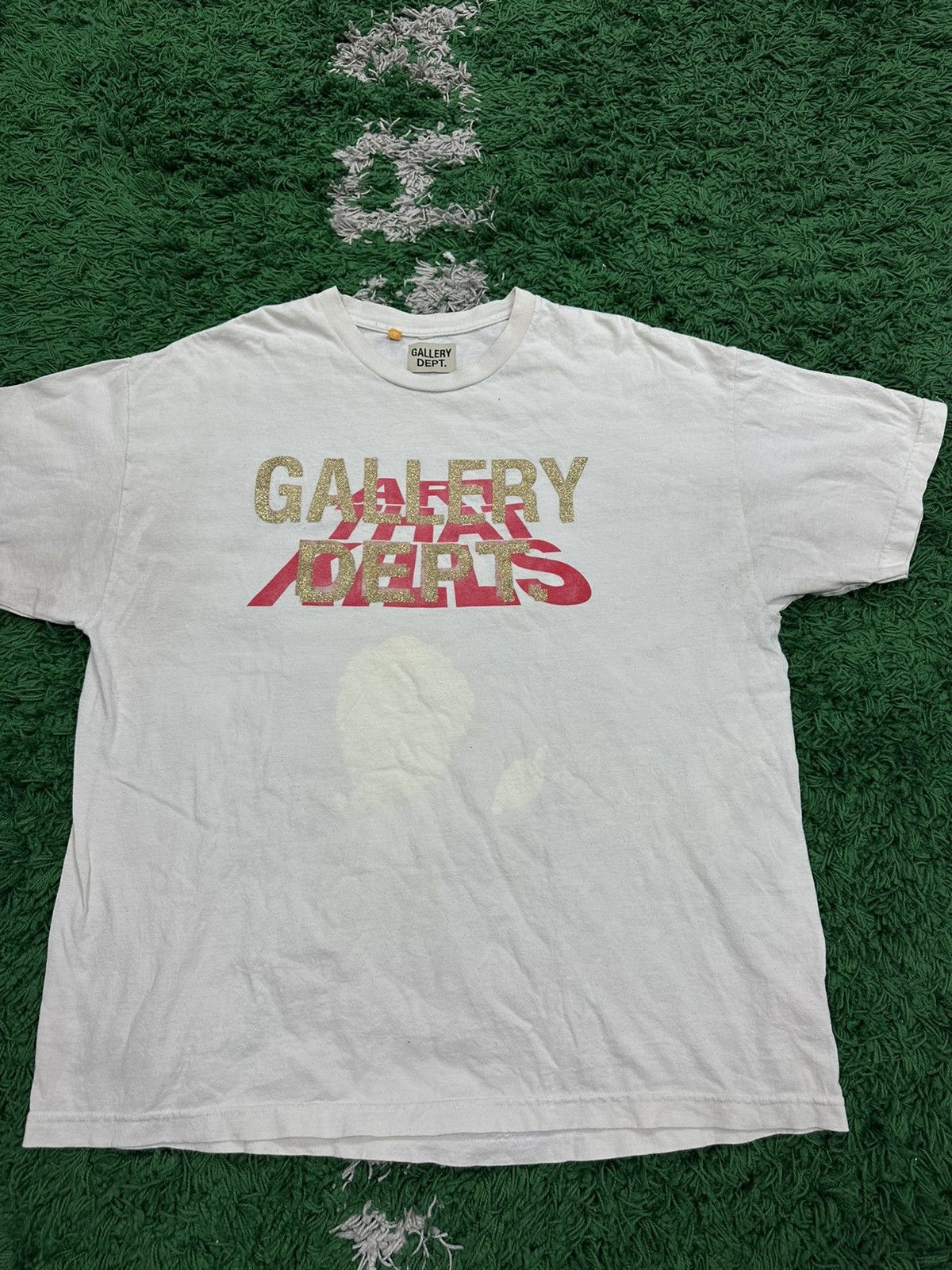 image of Gallery Dept Tee Cream Atk Gold in White, Men's (Size XL)